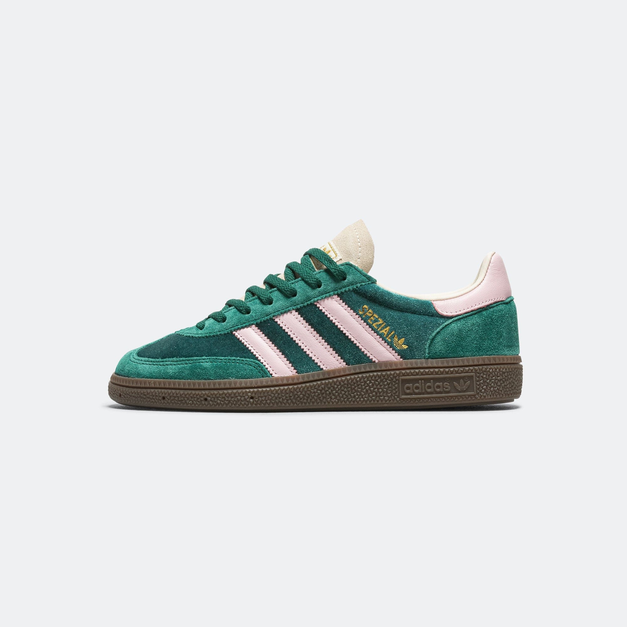 adidas Womens Handball Spezial - Core Green/Clear Pink - Cream White