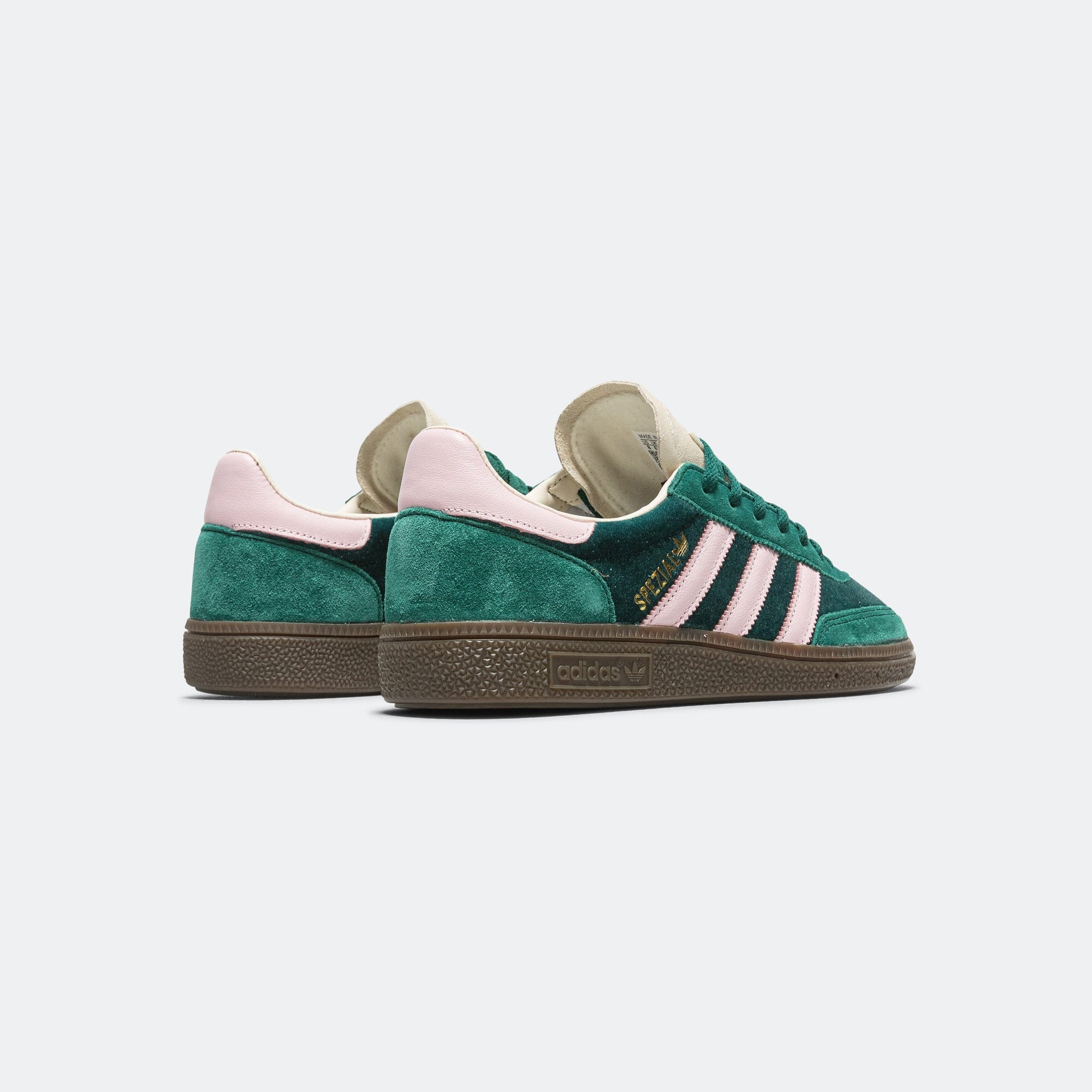 adidas Womens Handball Spezial - Core Green/Clear Pink - Cream White