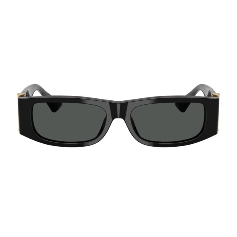 Versace Sunglasses Rectangle Full Rim, Black Frame And Dark Grey Lens Ve4476Ugb1/87