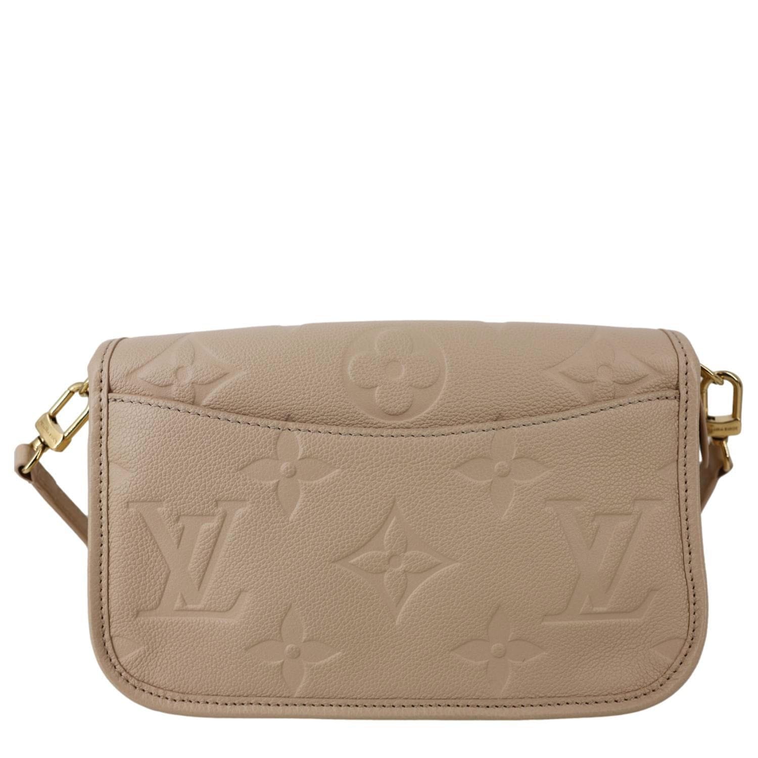 LOUIS VUITTON Diane Empreinte Monogram Leather Shoulder Bag Cream
