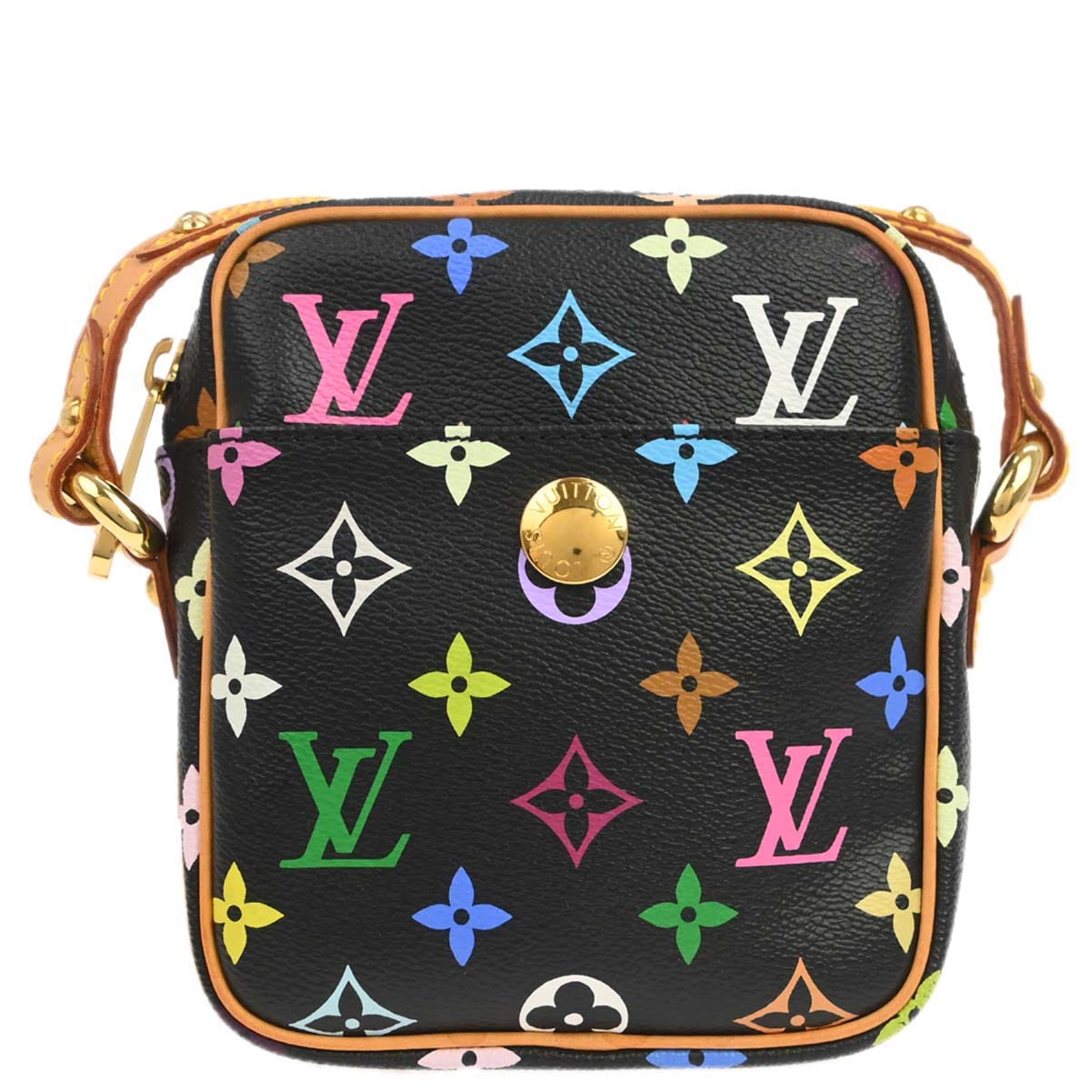 Louis Vuitton 2005 Black Monogram Multicolor Rift Shoulder Bag M40056