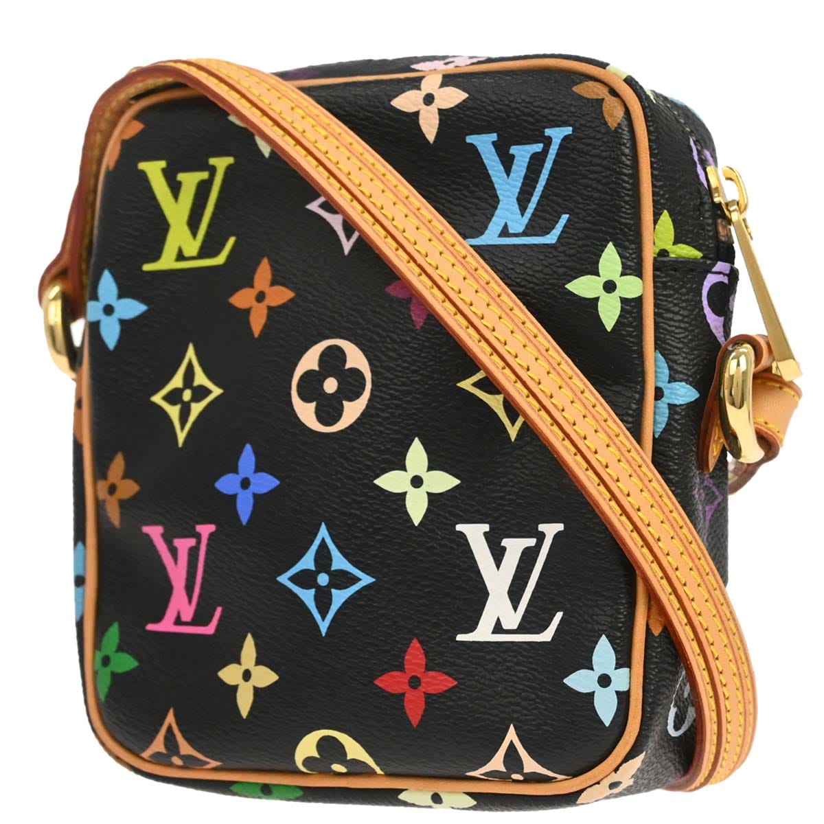 Louis Vuitton 2005 Black Monogram Multicolor Rift Shoulder Bag M40056