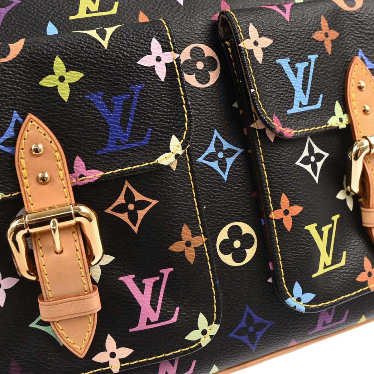 Louis Vuitton Black Multicolor Lodge GM Shoulder Bag M40052