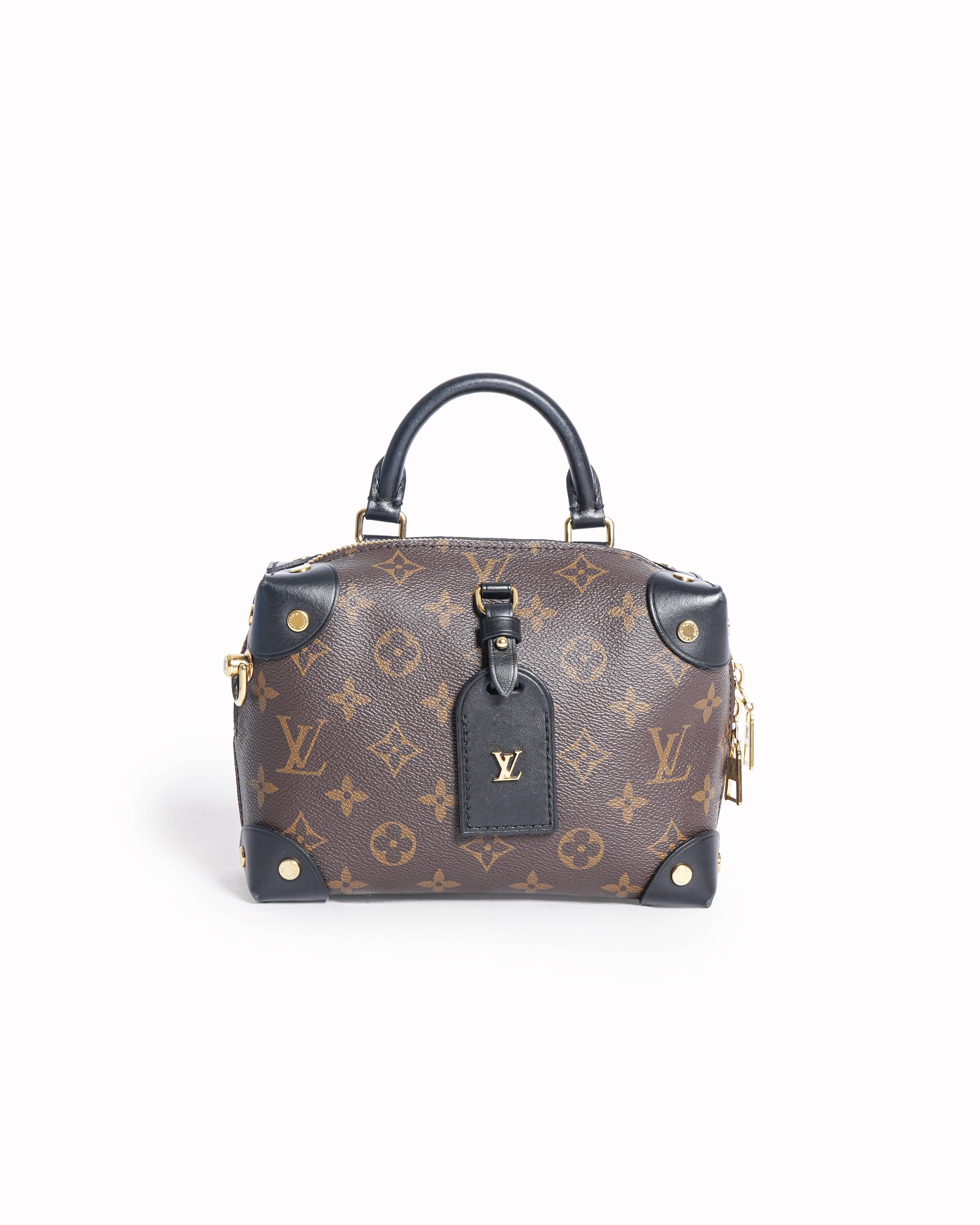 Louis Vuitton Monogram Canvas and Leather Petite Malle Souple Bag