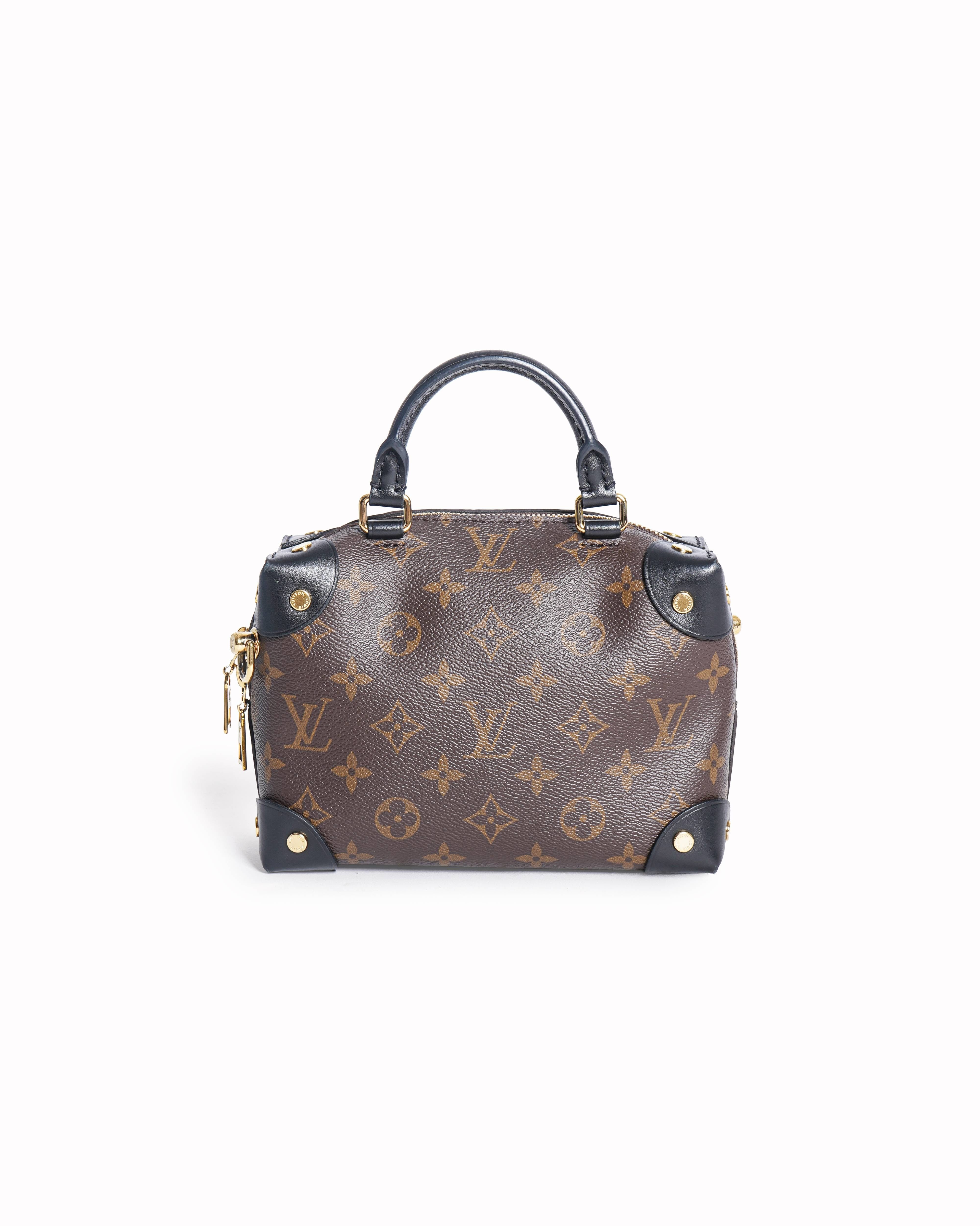 Louis Vuitton Monogram Canvas and Leather Petite Malle Souple Bag