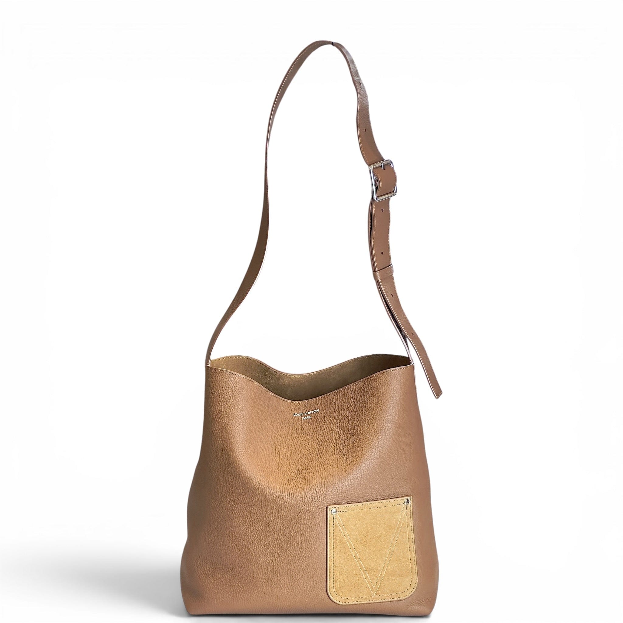 Louis Vuitton Verso Hobo Brown Leather Bag