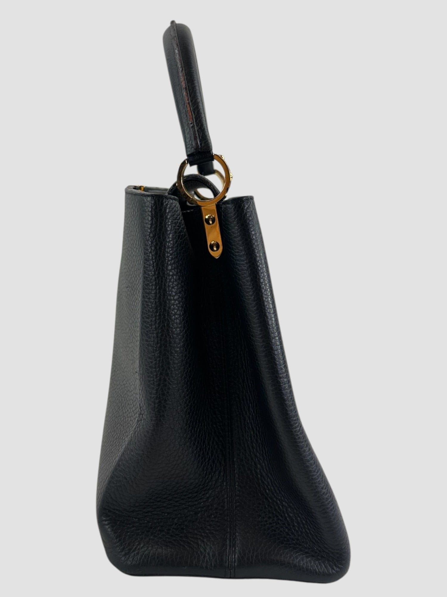 Louis Vuitton Black Leather Cappucine Shoulder Bag