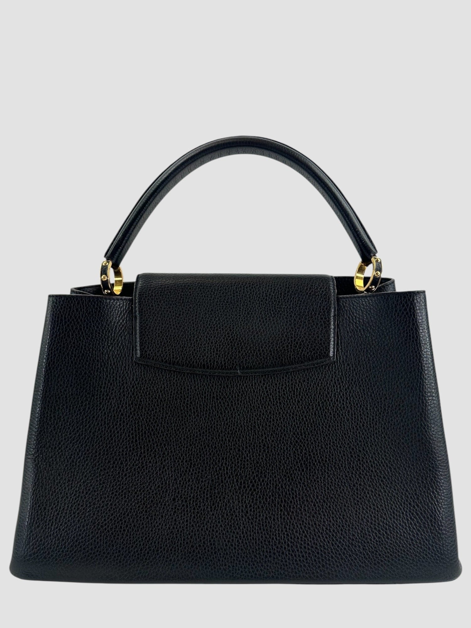 Louis Vuitton Black Leather Cappucine Shoulder Bag
