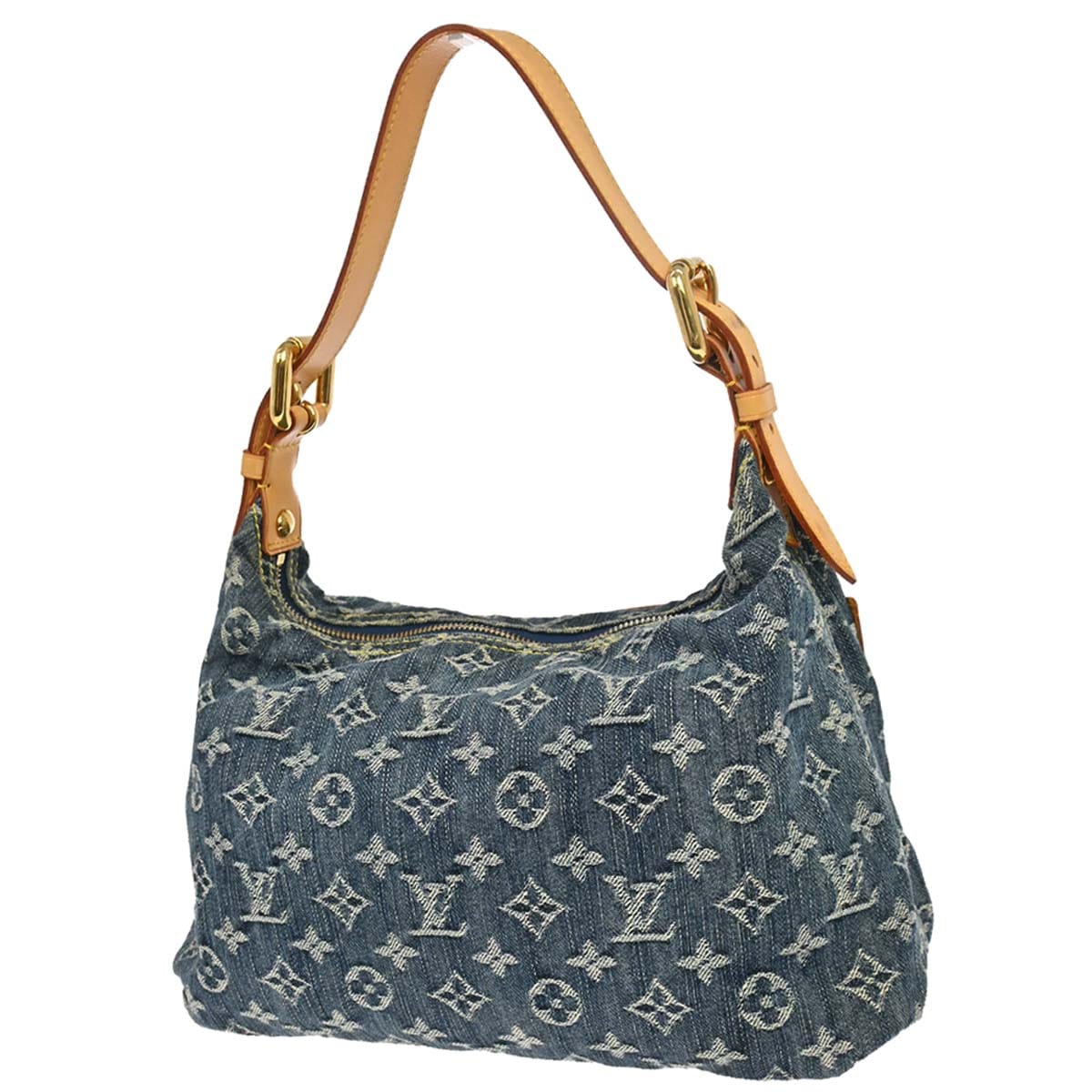 Louis Vuitton 2006 Blue Monogram Denim Baggy PM Shoulder Bag M95049