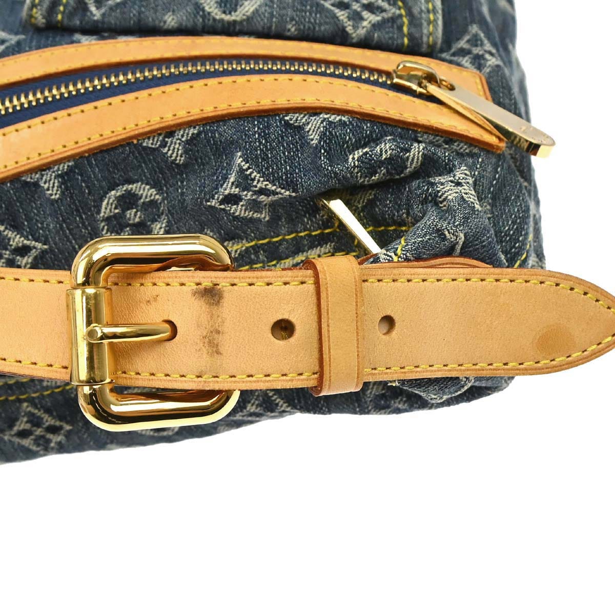 Louis Vuitton 2006 Blue Monogram Denim Baggy PM Shoulder Bag M95049