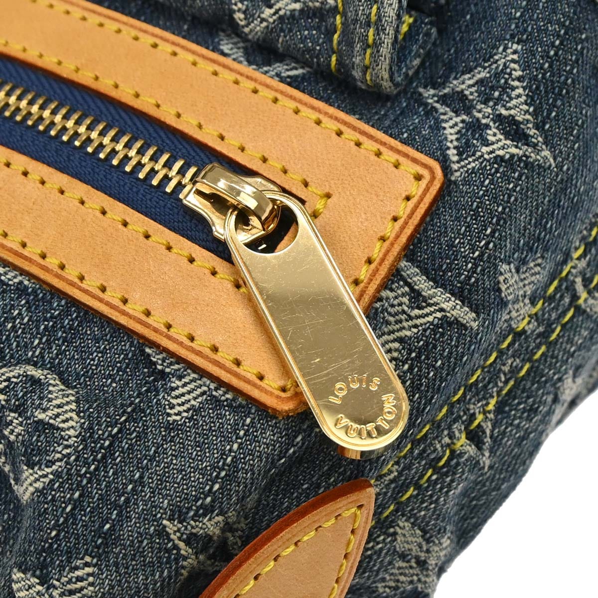Louis Vuitton 2006 Blue Monogram Denim Baggy PM Shoulder Bag M95049
