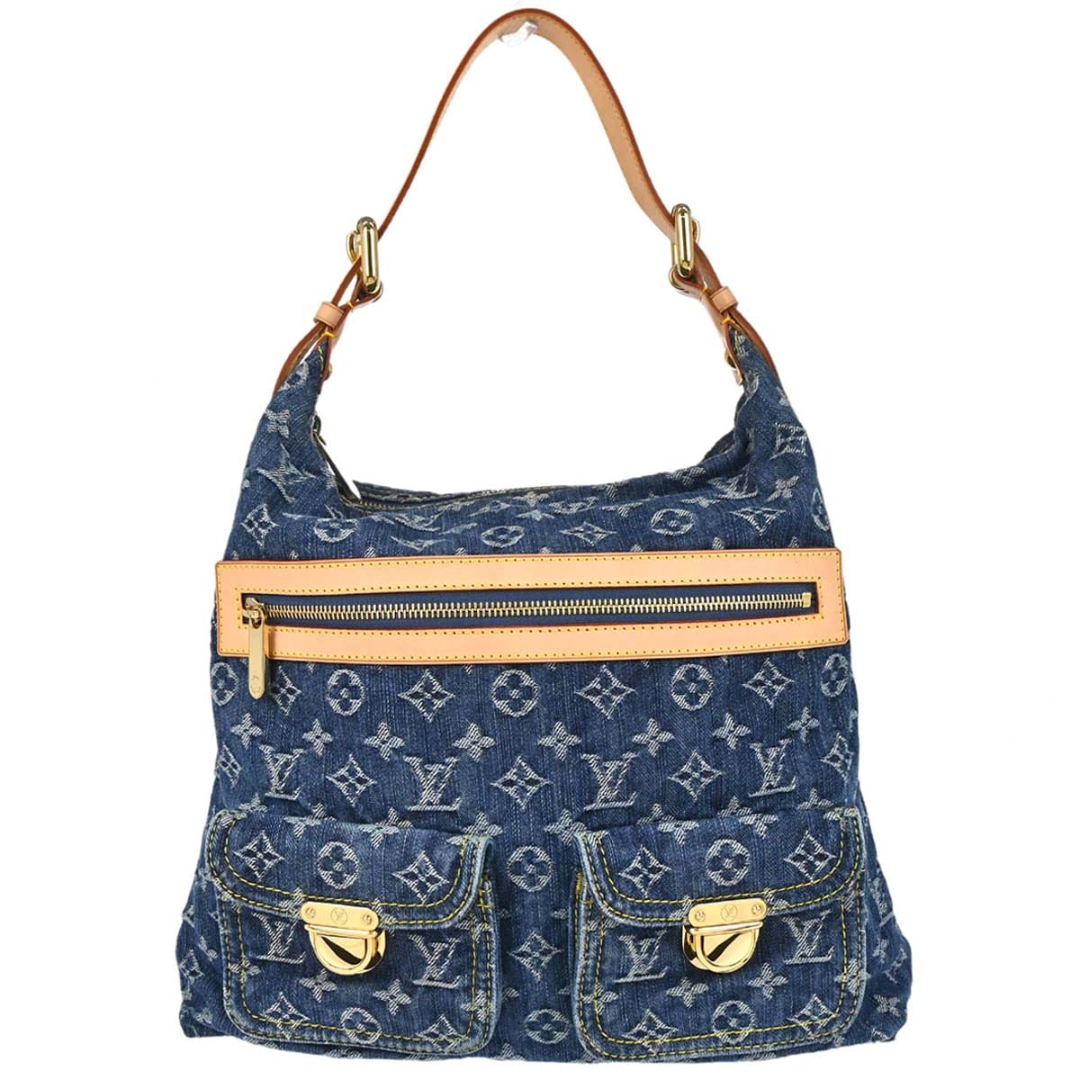 Louis Vuitton 2006 Monogram Denim Baggy GM 2way Shoulder Bag M95048