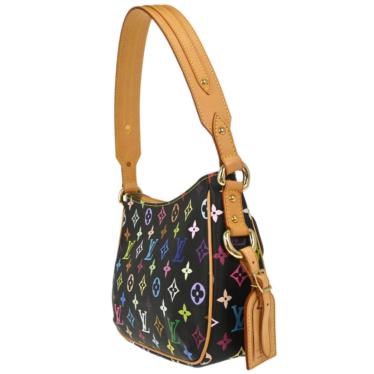Louis Vuitton 2005 Black Multicolor Lodge PM Shoulder Bag M40054