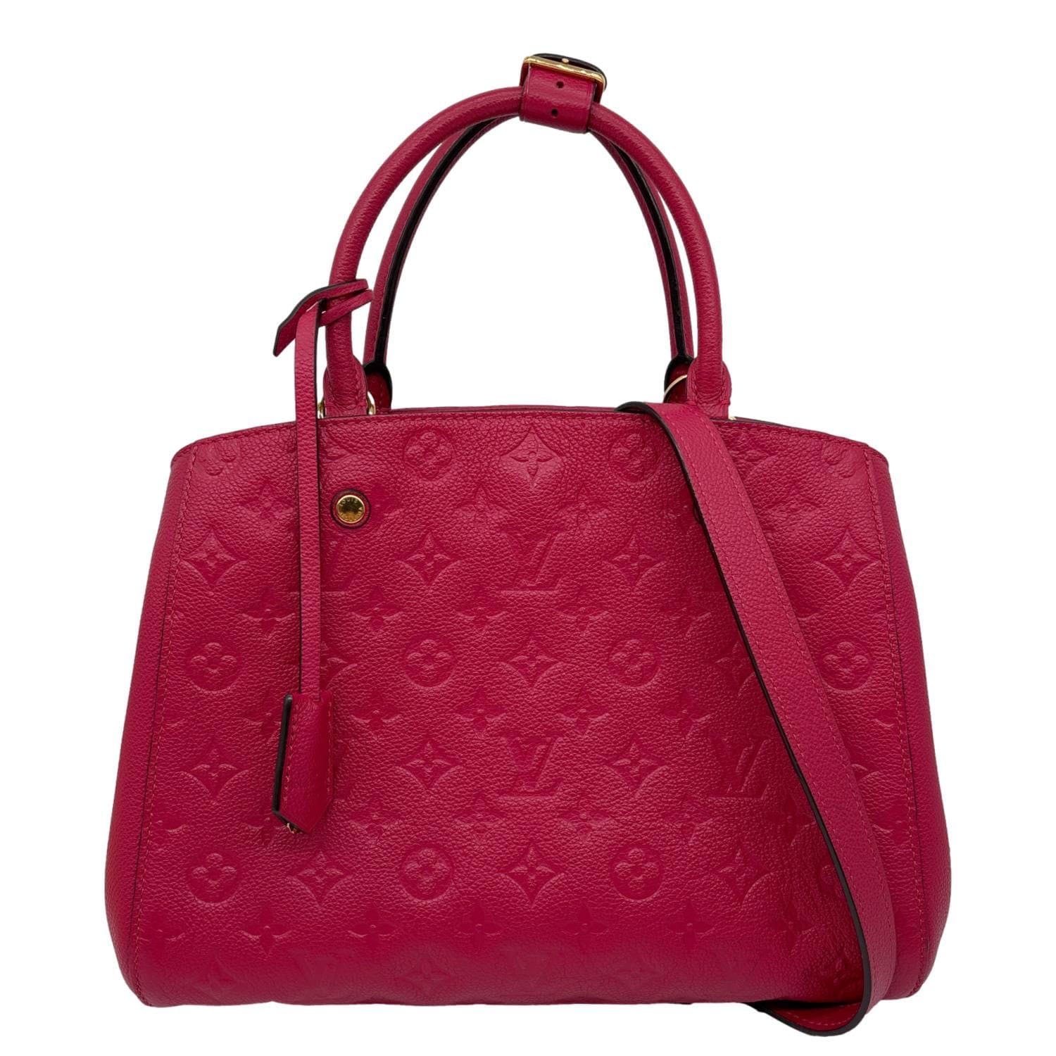 LOUIS VUITTON Montaigne MM Monogram Empreinte Shoulder Bag Grape