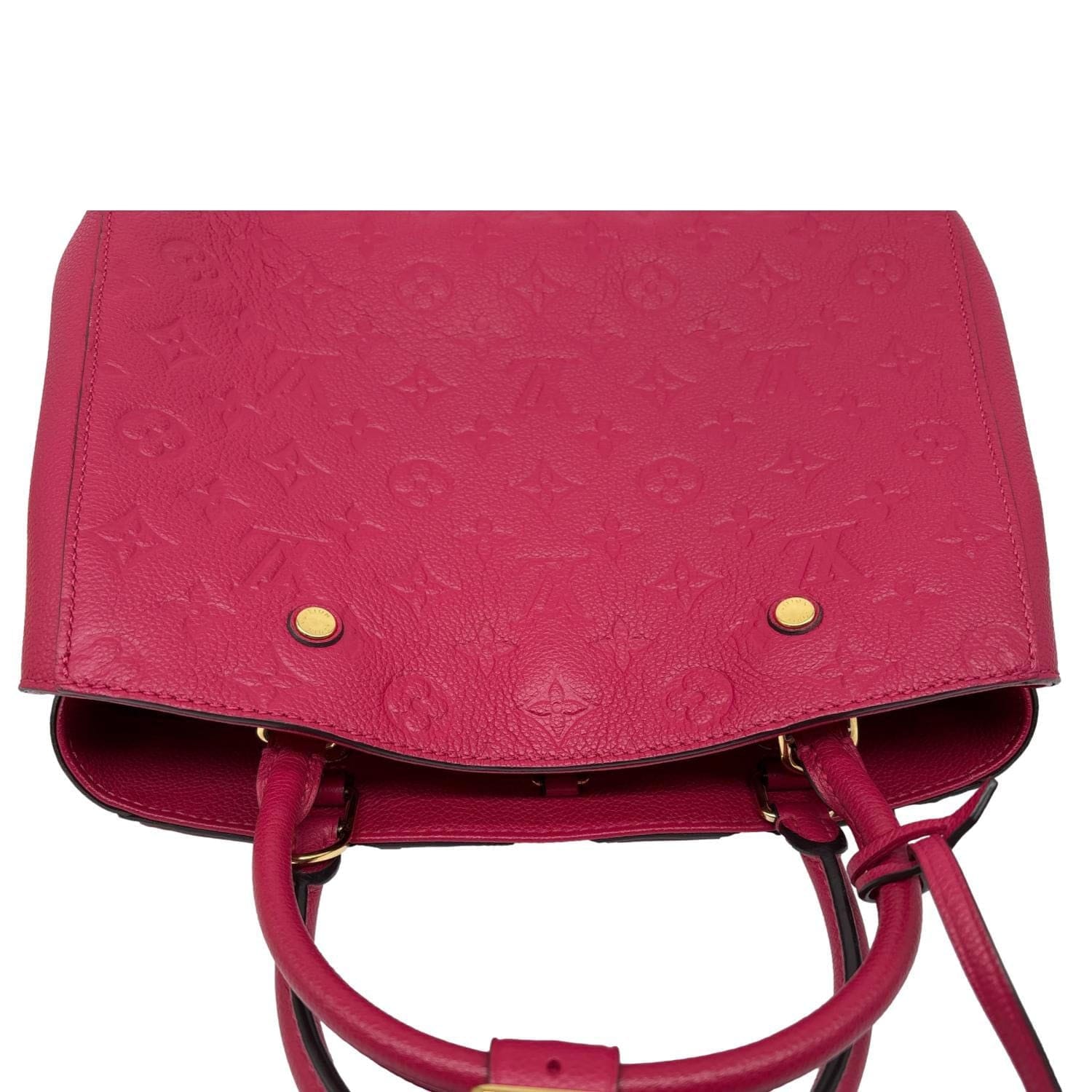 LOUIS VUITTON Montaigne MM Monogram Empreinte Shoulder Bag Grape