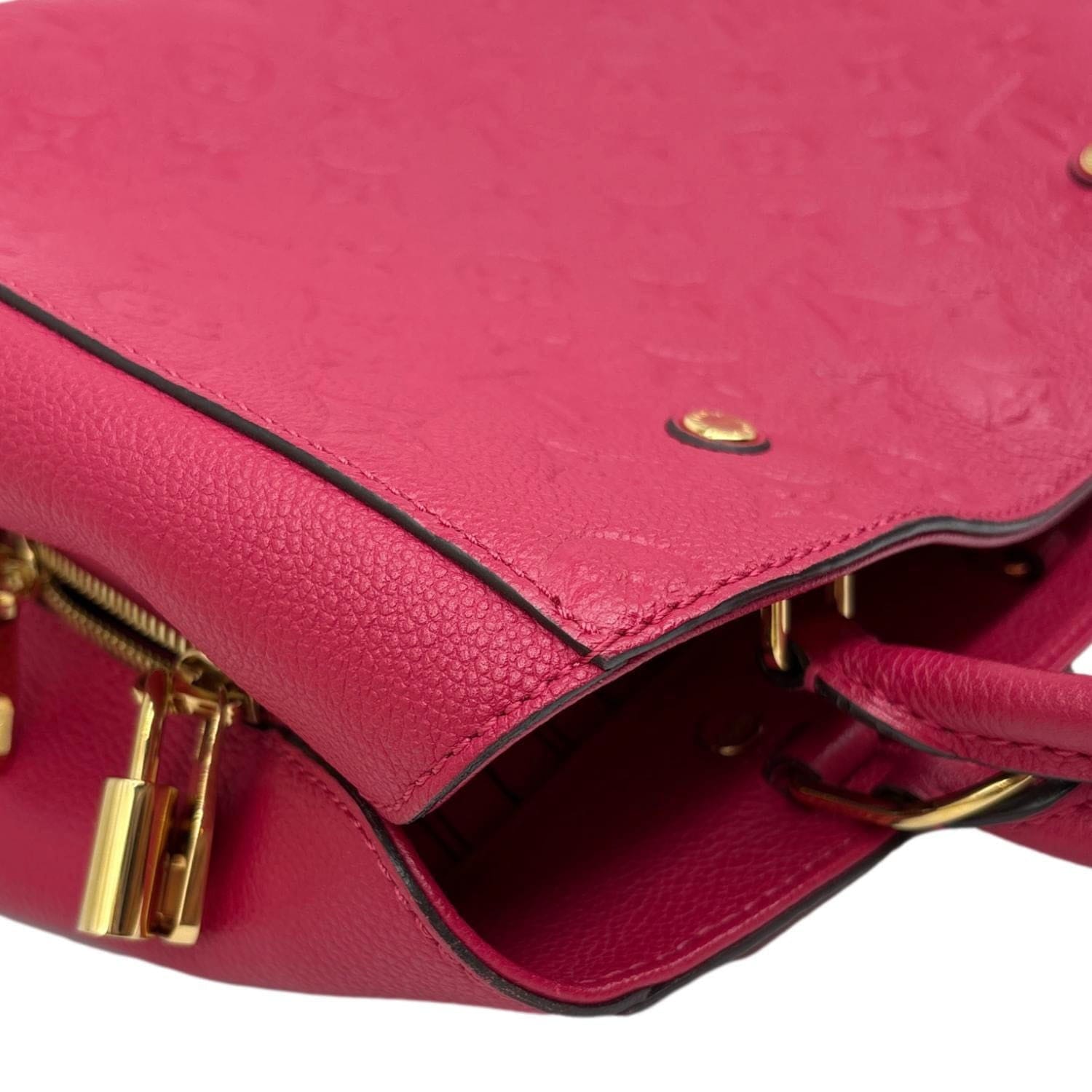 LOUIS VUITTON Montaigne MM Monogram Empreinte Shoulder Bag Grape