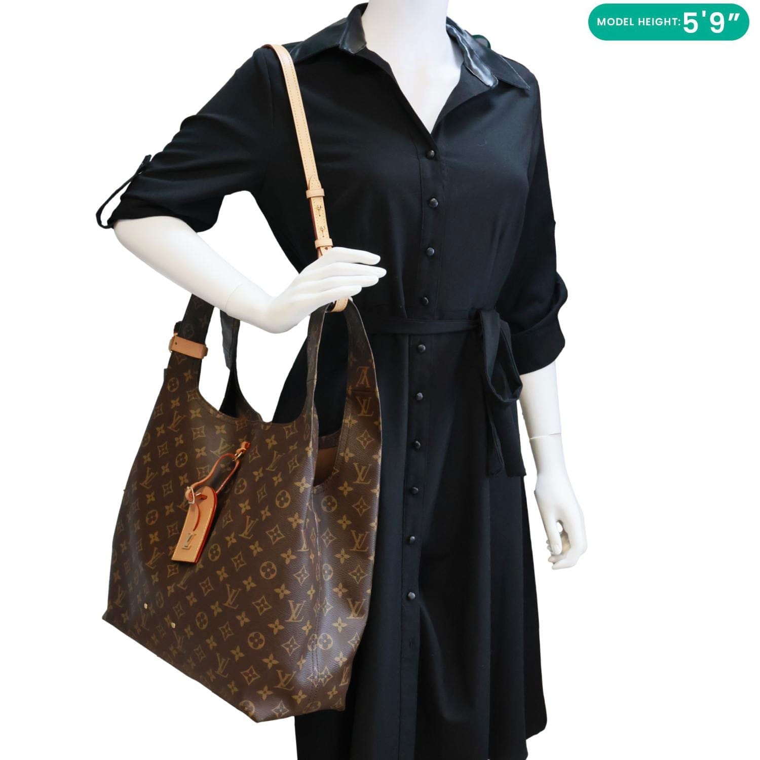 LOUIS VUITTON Atlantis GM Monogram Canvas Shoulder Bag Brown