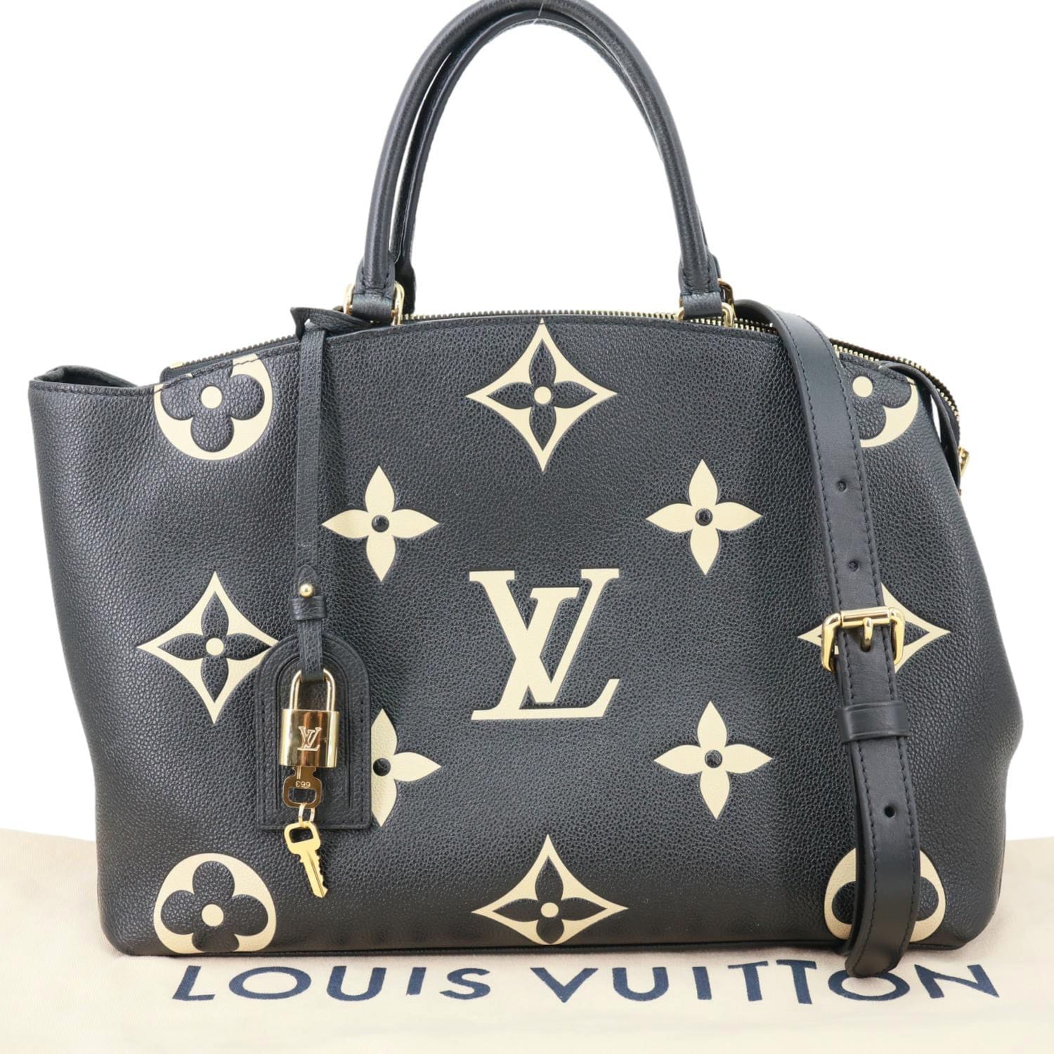 LOUIS VUITTON Grand Palais Monogram Empreinte Leather Shoulder Bag Bicolor