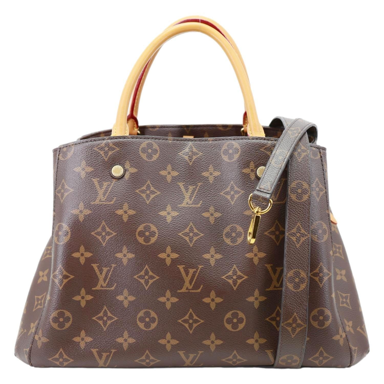 Louis Vuitton Montaigne MM Monogram Canvas Shoulder Bag Brown