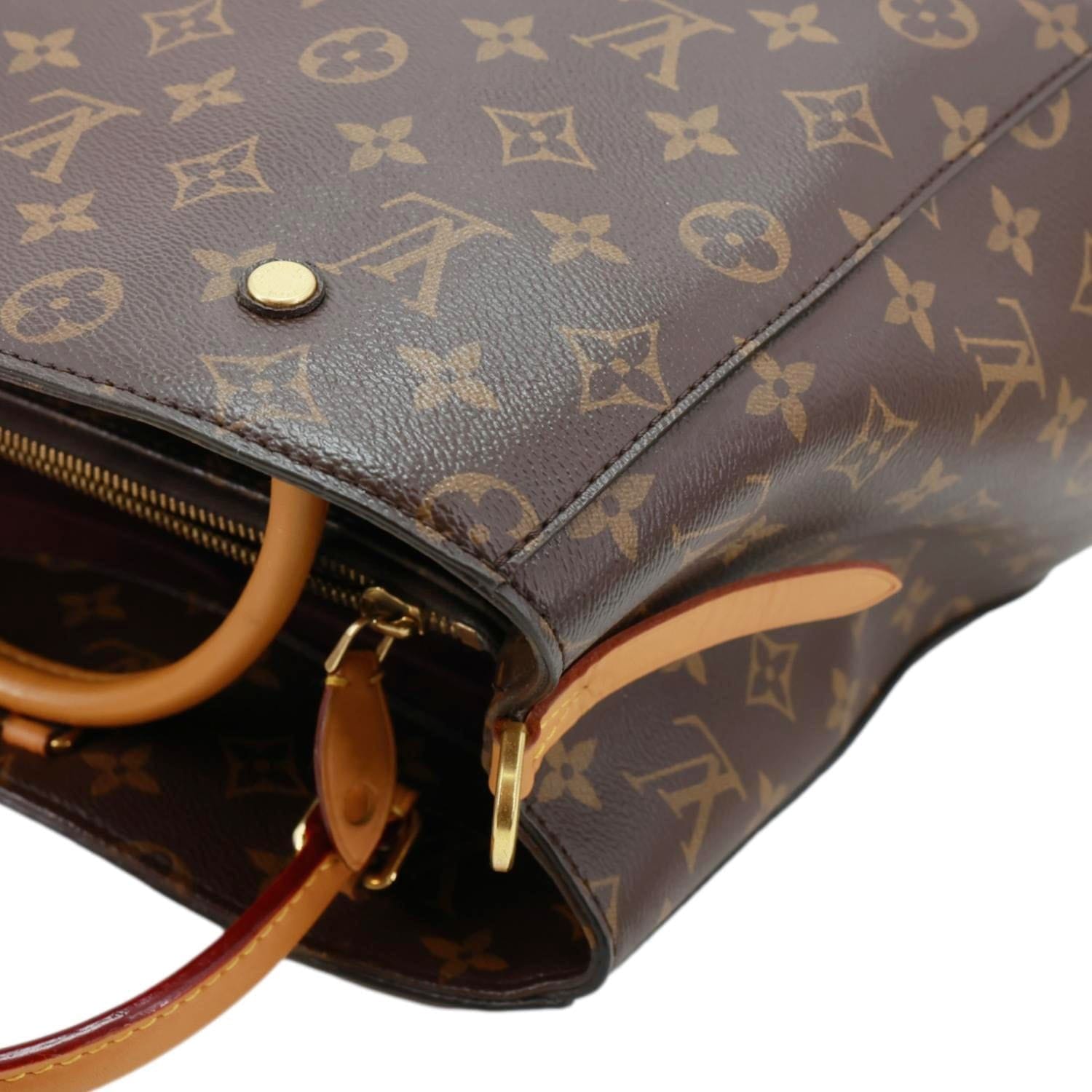 Louis Vuitton Montaigne MM Monogram Canvas Shoulder Bag Brown