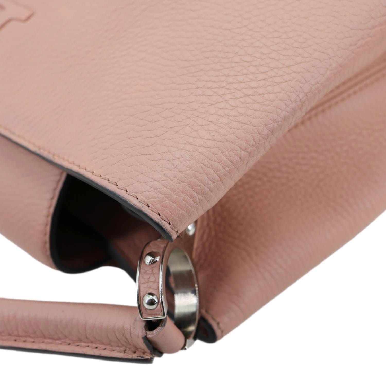 LOUIS VUITTON Capucines MM Taurillon Leather Satchel Bag Magnolia