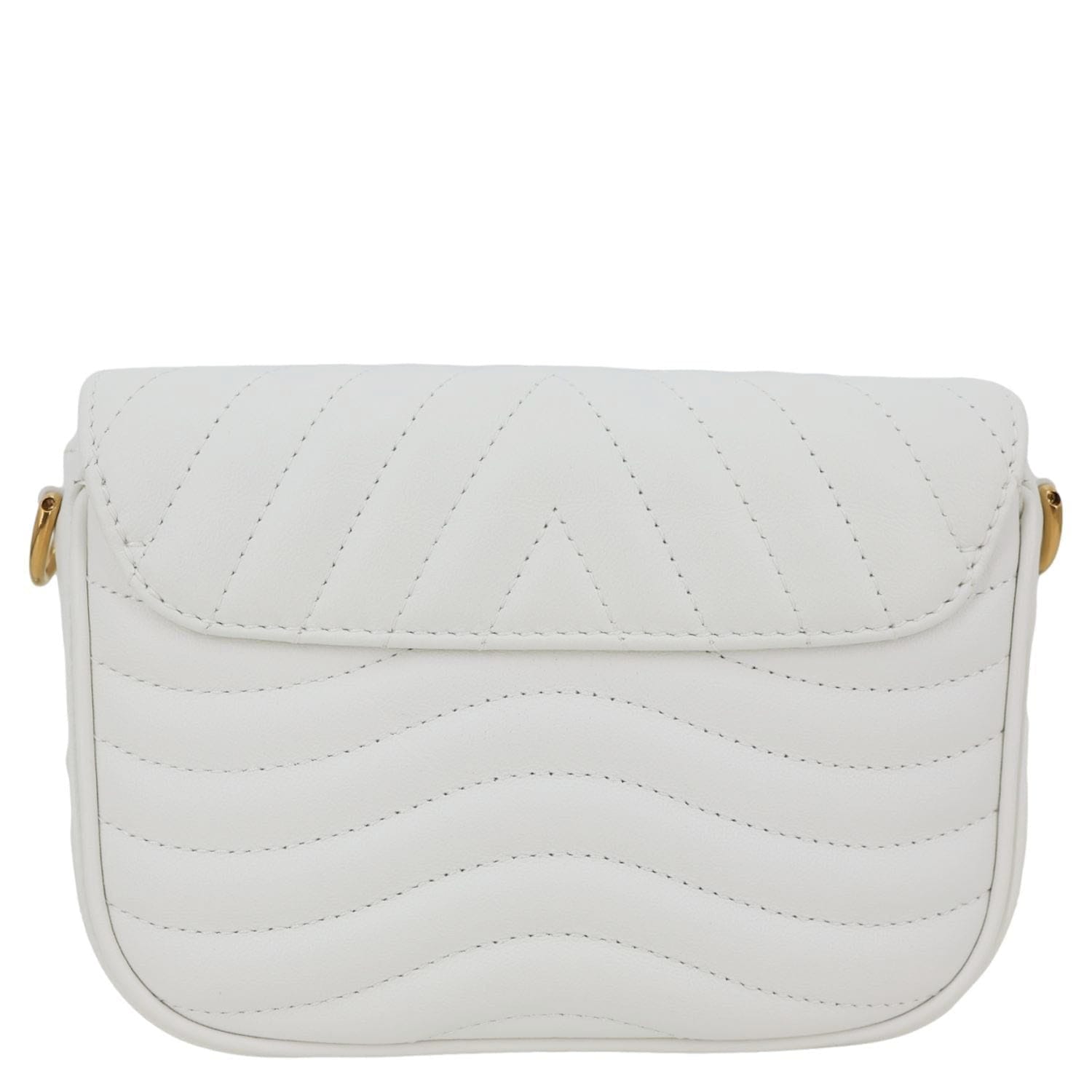 LOUIS VUITTON New Wave Multi Pochette Leather Chain Shoulder Bag White