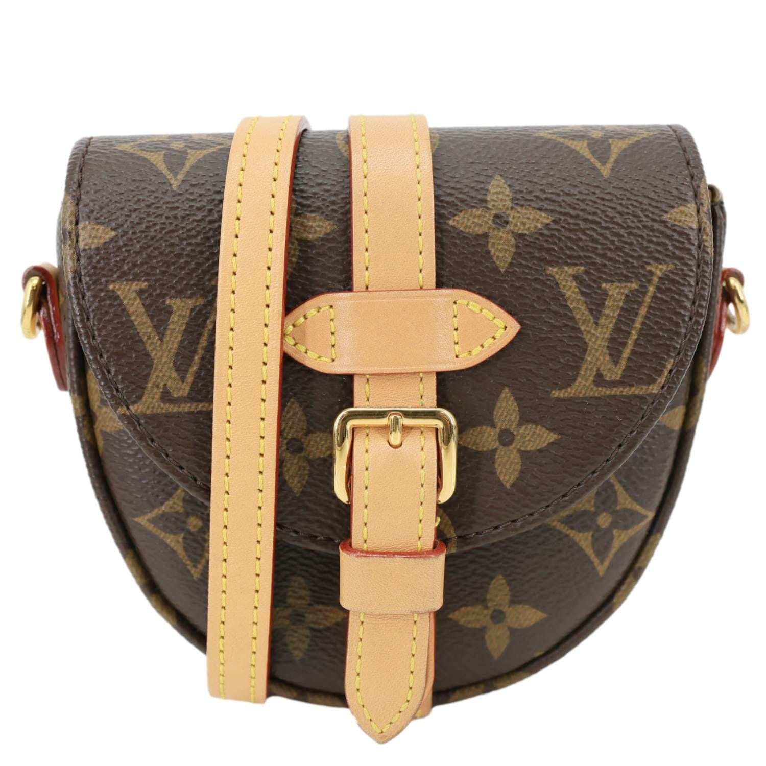 LOUIS VUITTON Micro Chantilly Monogram Canvas Shoulder Bag Brown