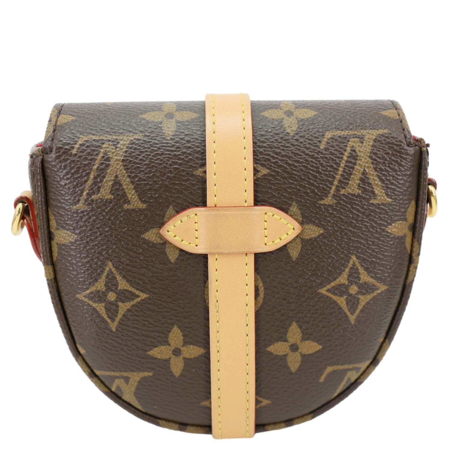 LOUIS VUITTON Micro Chantilly Monogram Canvas Shoulder Bag Brown