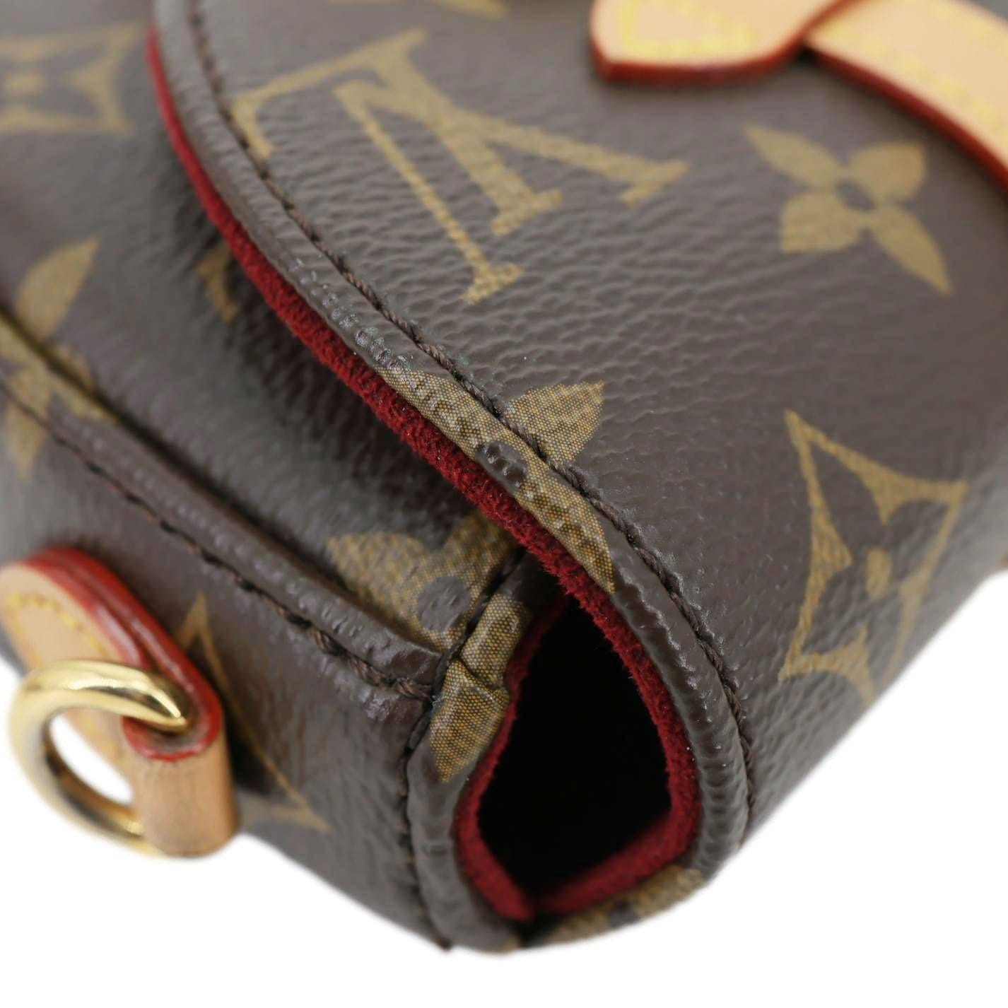 LOUIS VUITTON Micro Chantilly Monogram Canvas Shoulder Bag Brown