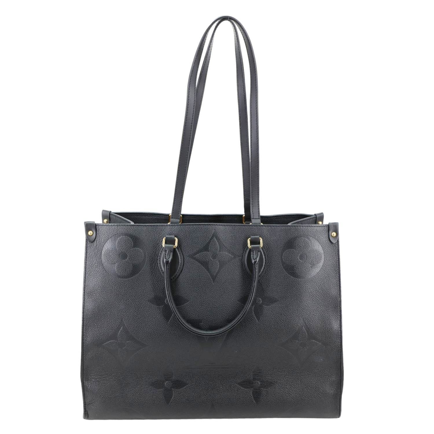 LOUIS VUITTON Onthego GM Giant Monogram Empreinte Shoulder Bag Black