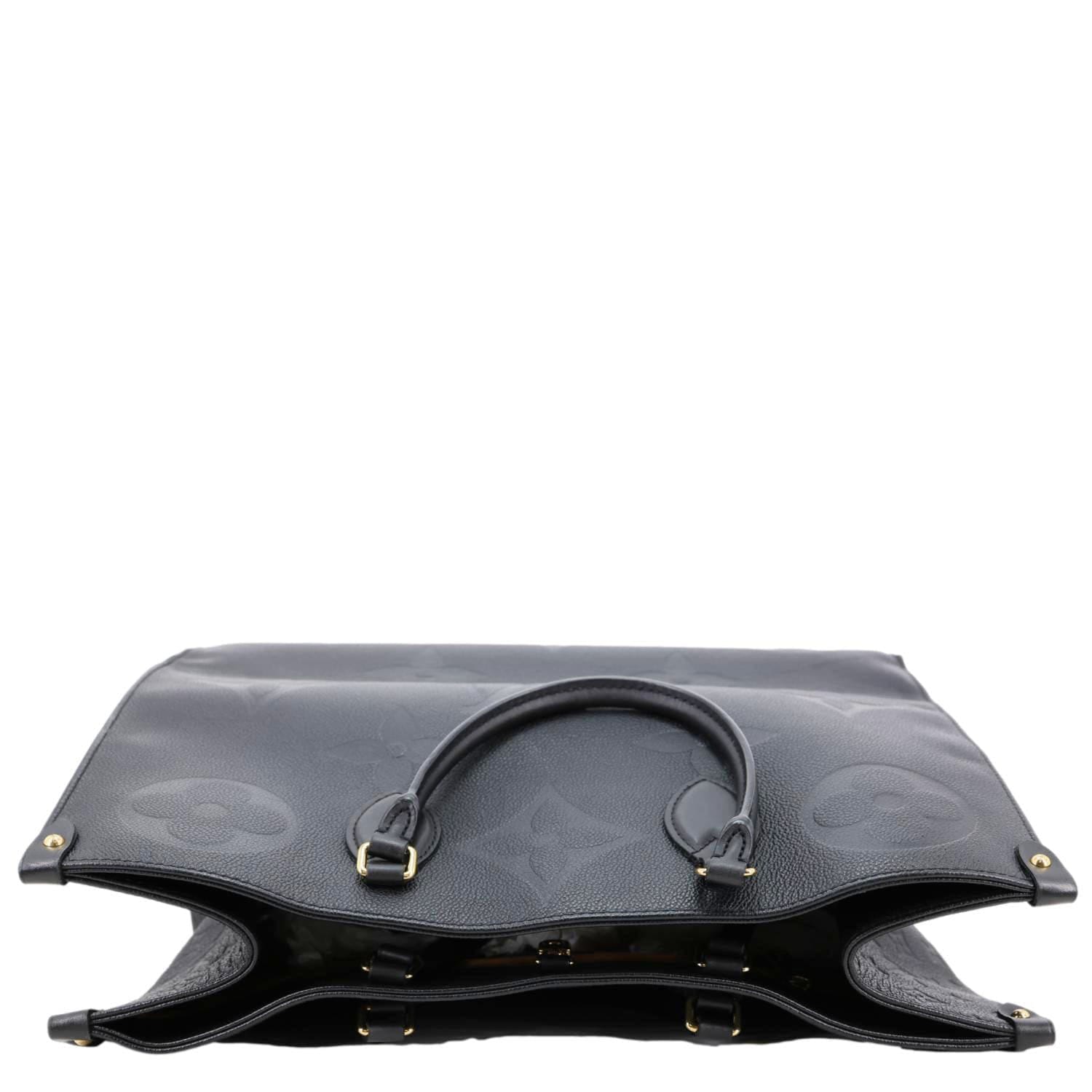 LOUIS VUITTON Onthego GM Giant Monogram Empreinte Shoulder Bag Black