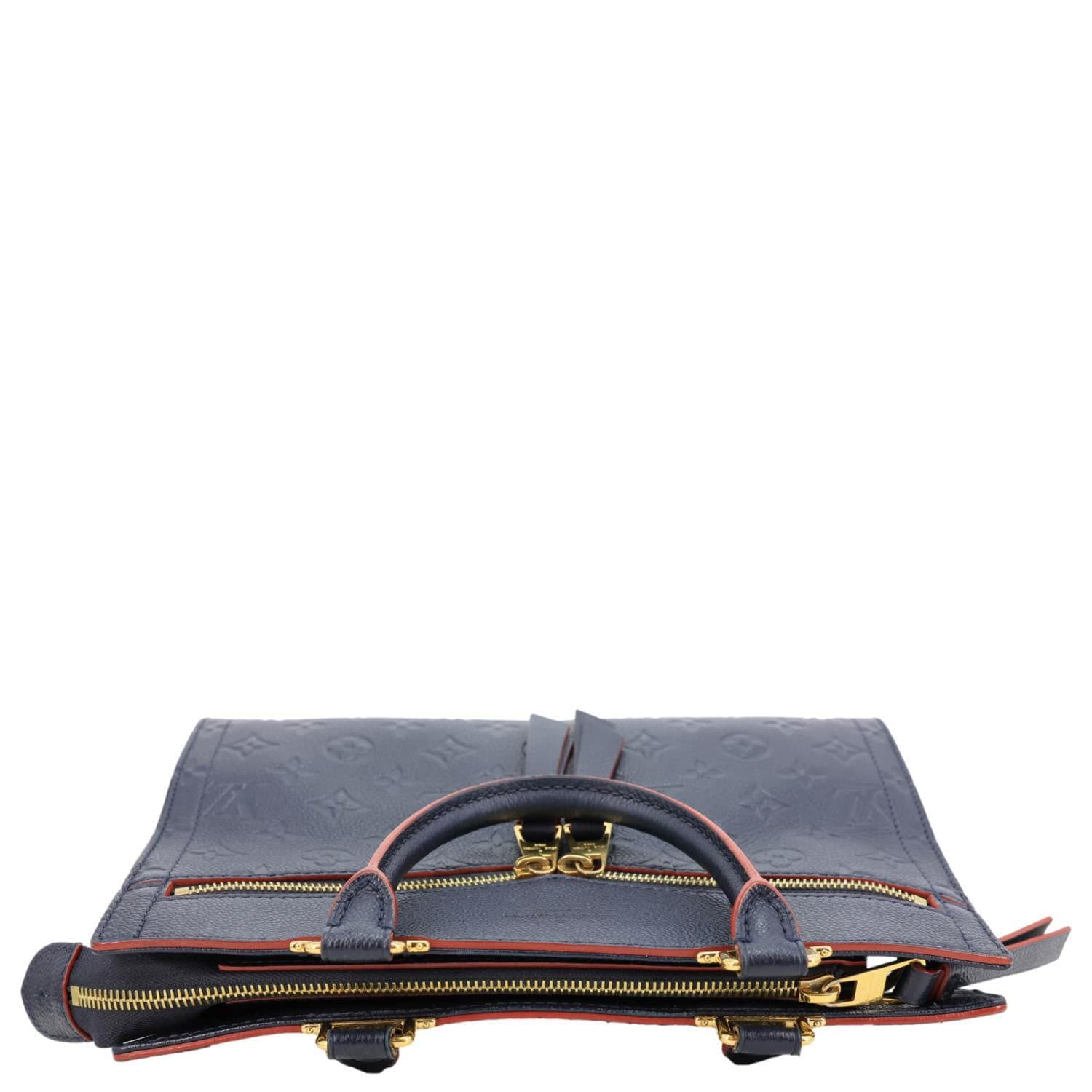 LOUIS VUITTON Sully PM Monogram Empreinte Leather Shoulder Bag Marine Rouge