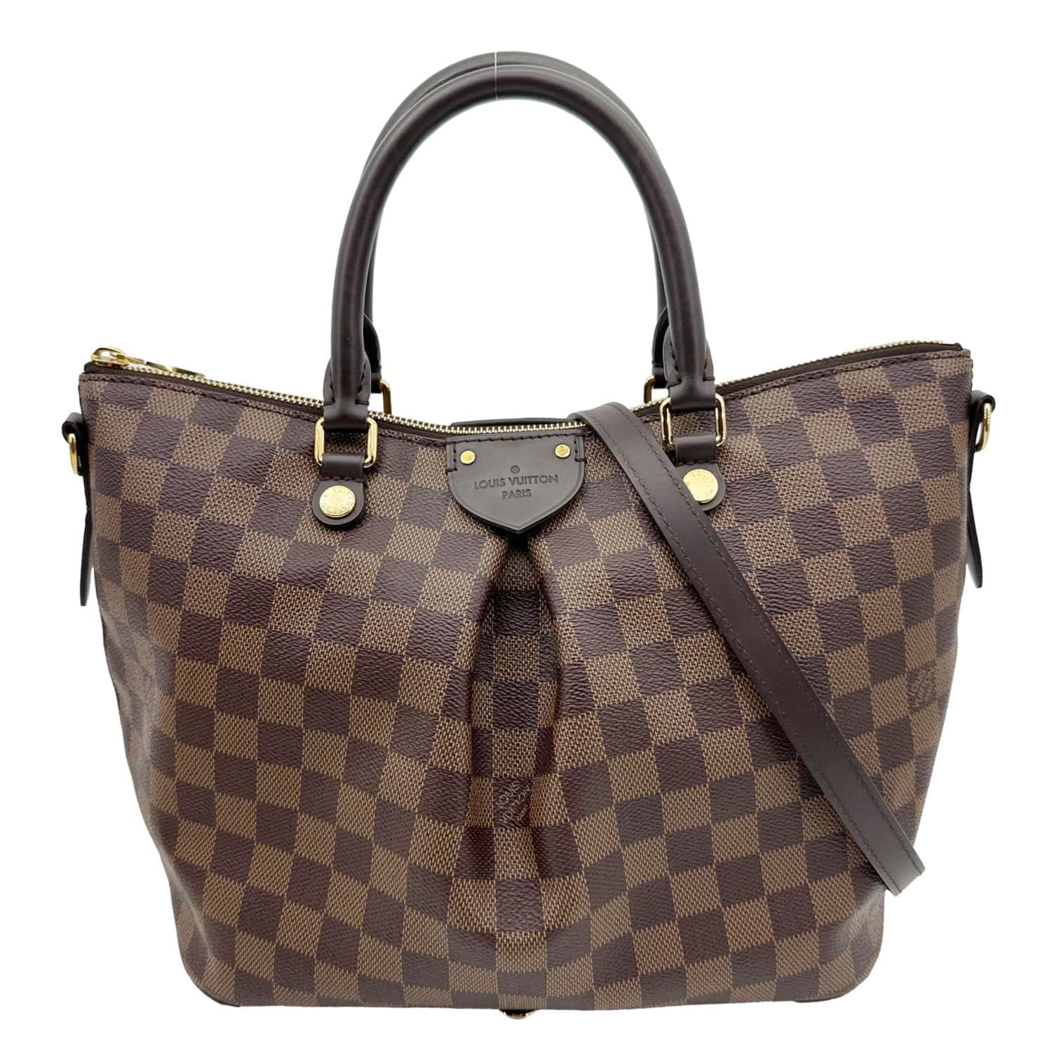 LOUIS VUITTON Siena MM Damier Ebene Shoulder Bag Brown