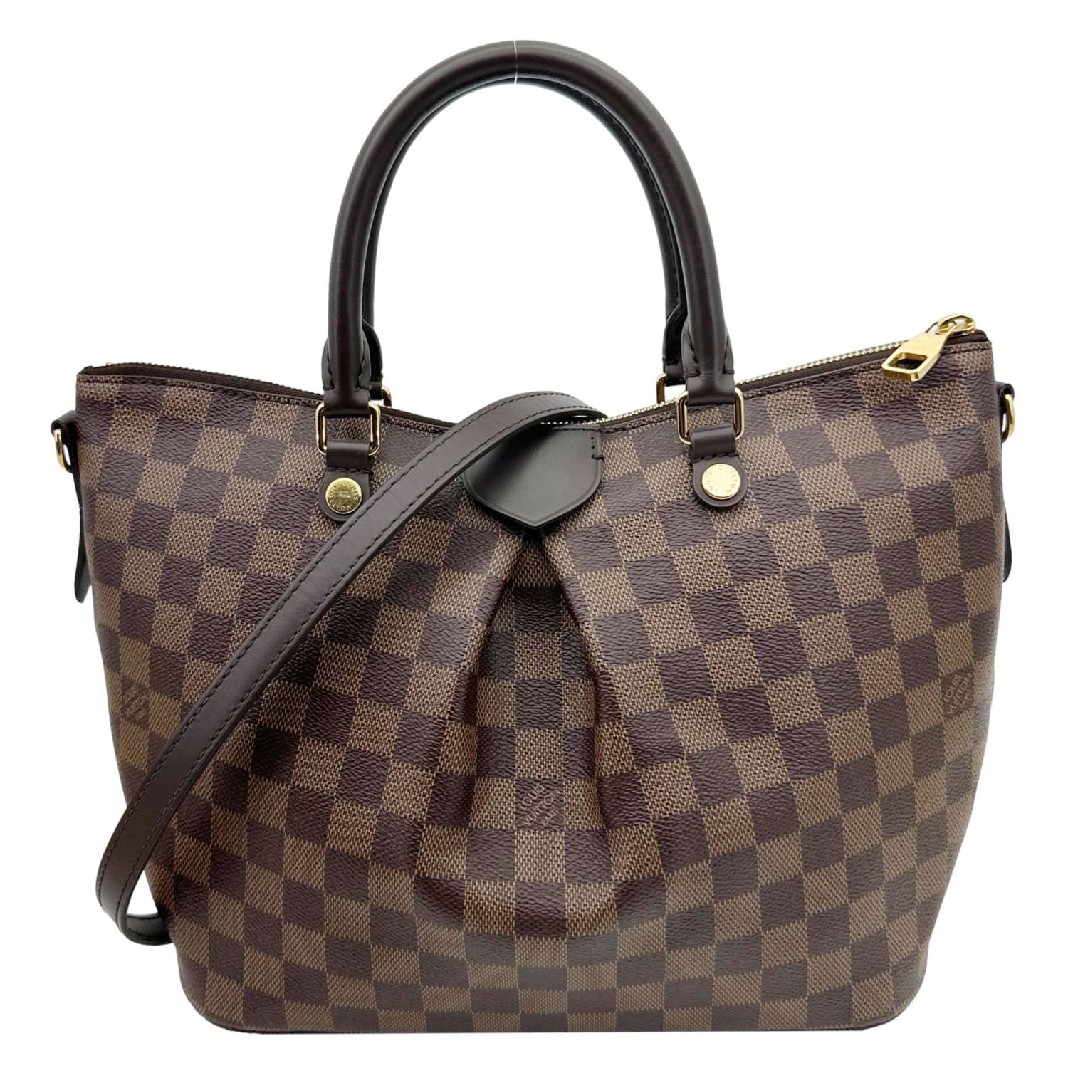 LOUIS VUITTON Siena MM Damier Ebene Shoulder Bag Brown
