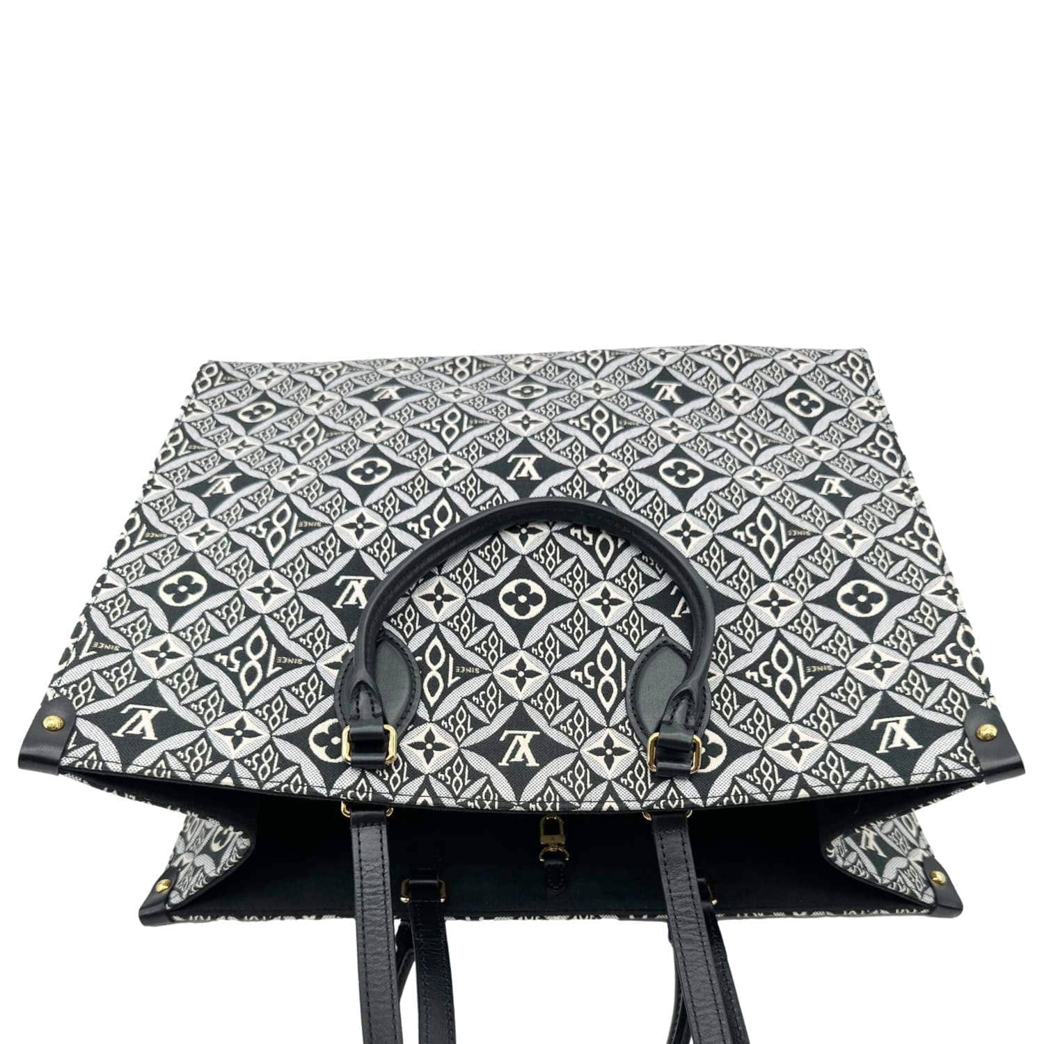 LOUIS VUITTON Onthego GM Since 1854 Jacquard Shoulder Bag Black