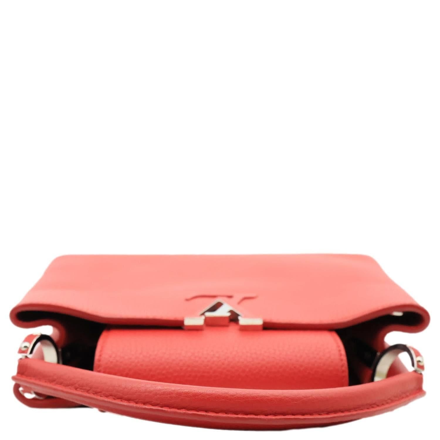 LOUIS VUITTON Capucines PM Taurillon Leather Shoulder Bag Red