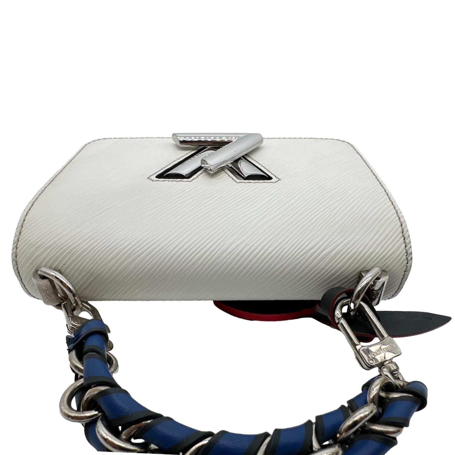 LOUIS VUITTON Twist PM Braided Handle Epi Leather Shoulder Bag White
