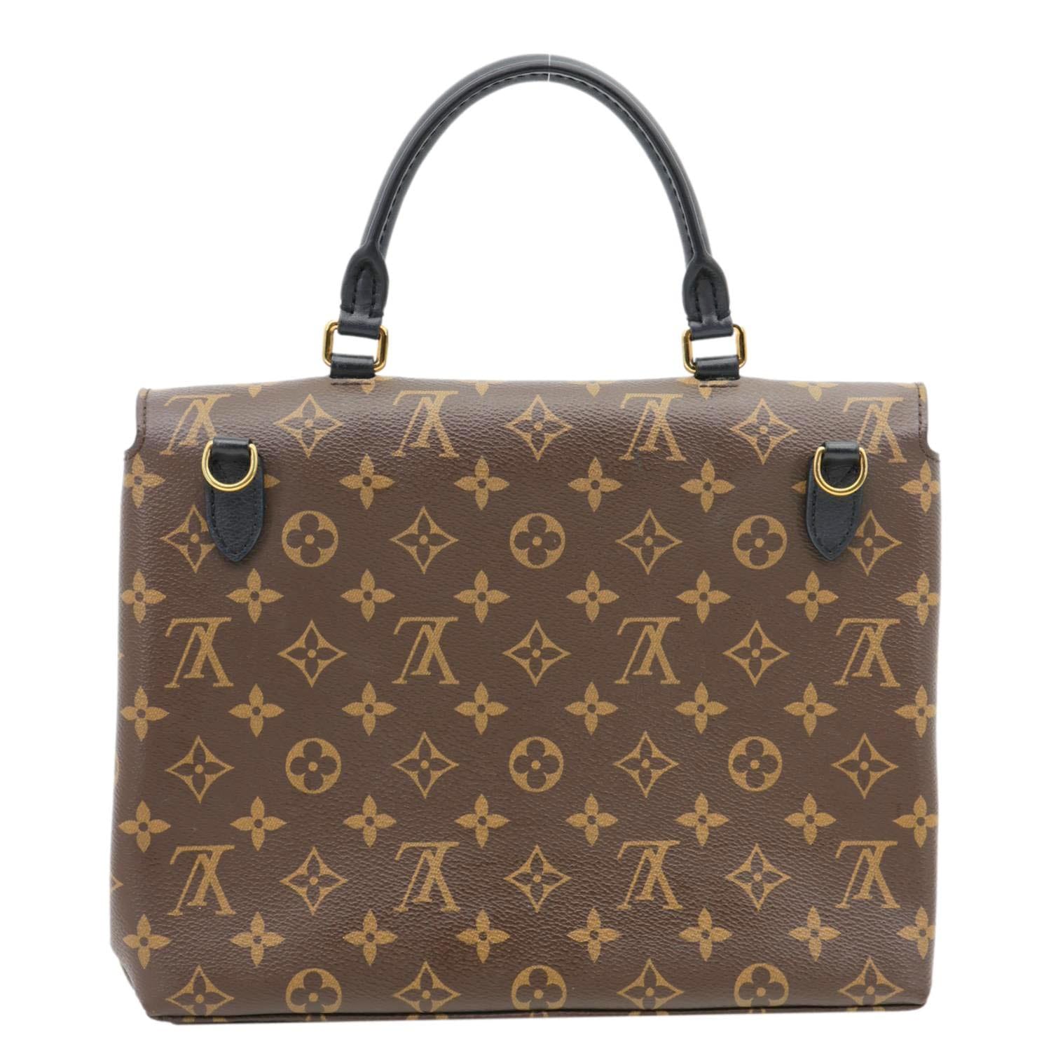 LOUIS VUITTON Marignan Python Monogram Canvas Shoulder Bag Brown