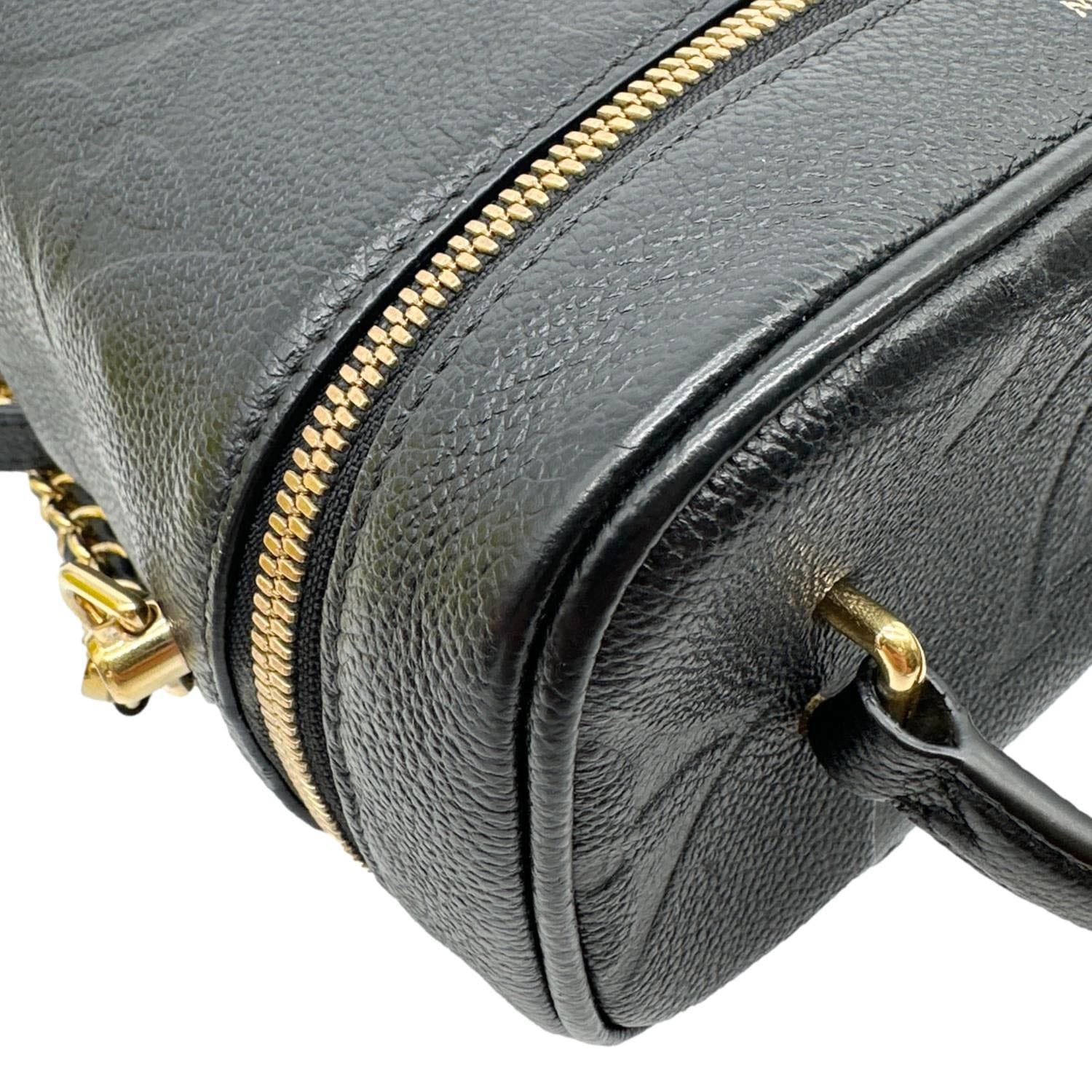 LOUIS VUITTON Vanity Monogram Empreinte Leather Shoulder Bag Black