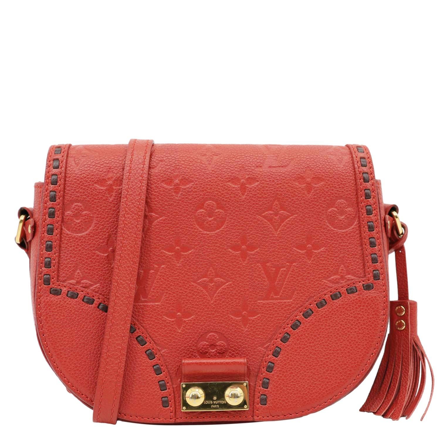 LOUIS VUITTON Junot Monogram Empreinte Leather Shoulder Bag Cherry