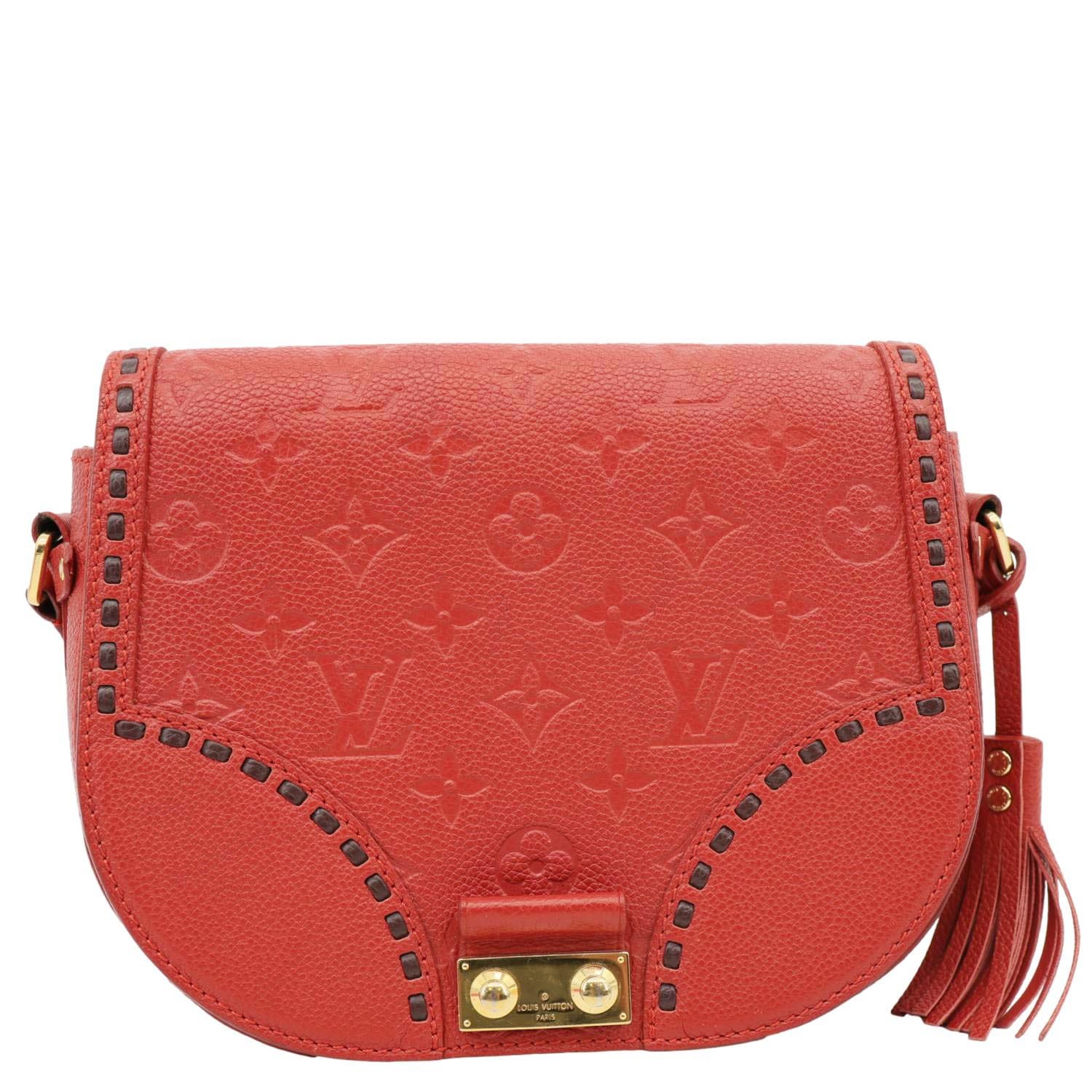 LOUIS VUITTON Junot Monogram Empreinte Leather Shoulder Bag Cherry