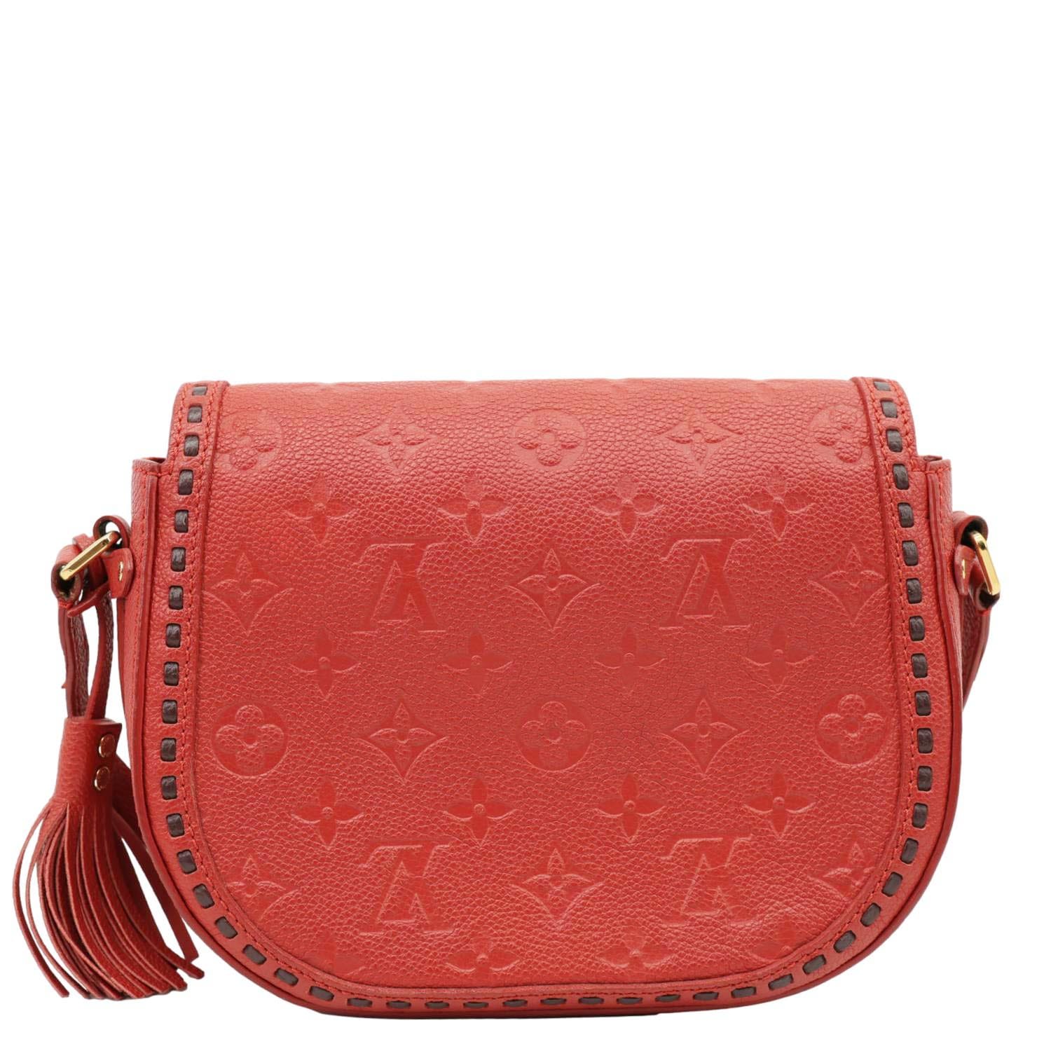 LOUIS VUITTON Junot Monogram Empreinte Leather Shoulder Bag Cherry