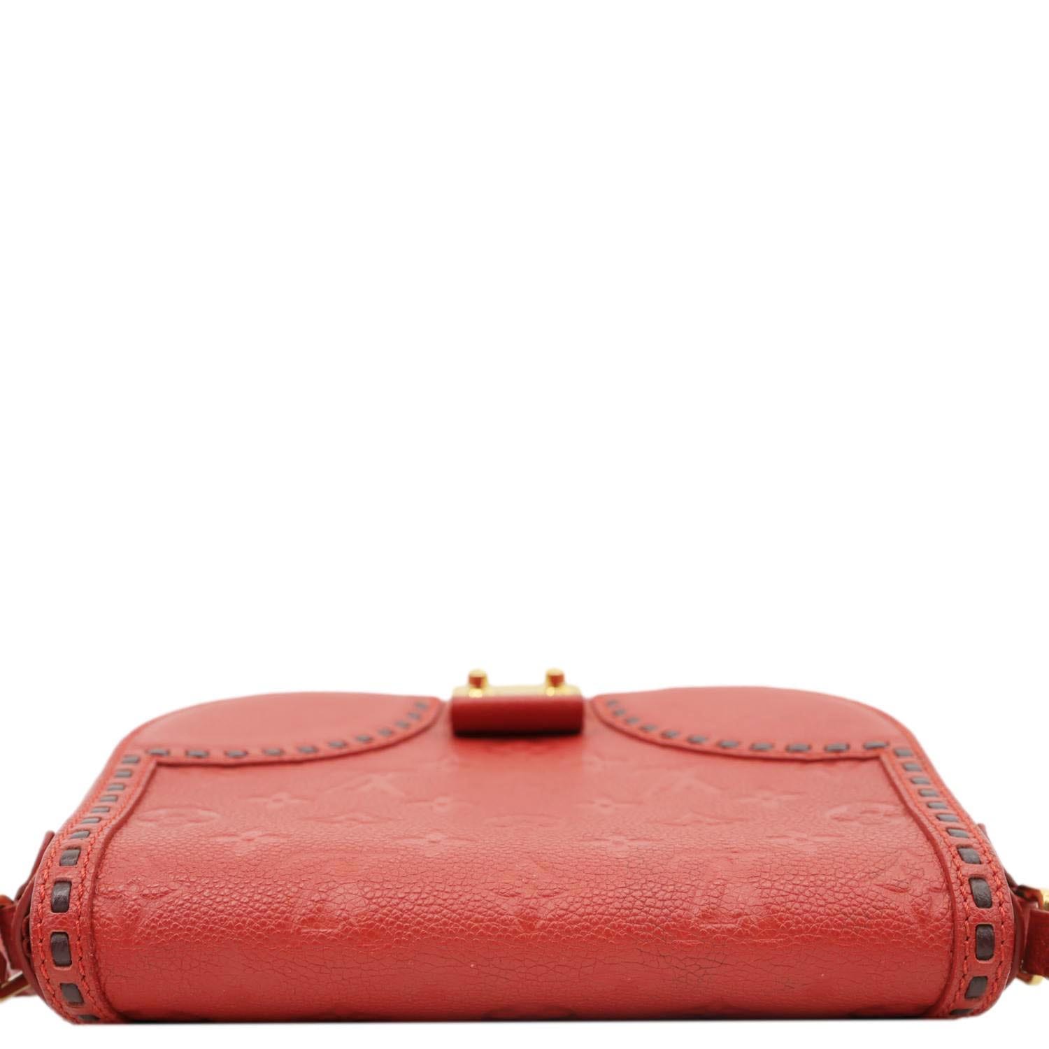 LOUIS VUITTON Junot Monogram Empreinte Leather Shoulder Bag Cherry