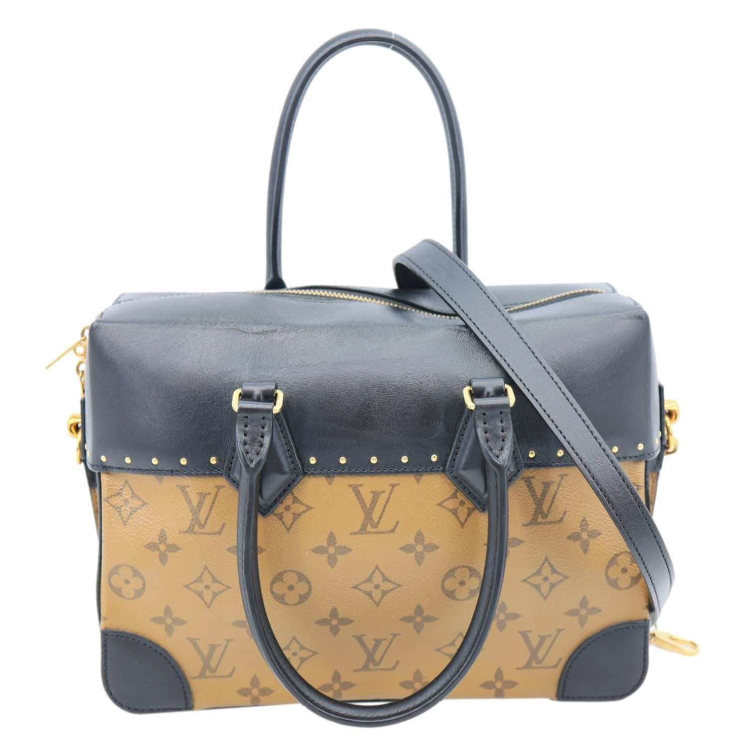 LOUIS VUITTON City Malle MM Reverse Monogram Shoulder Bag Black