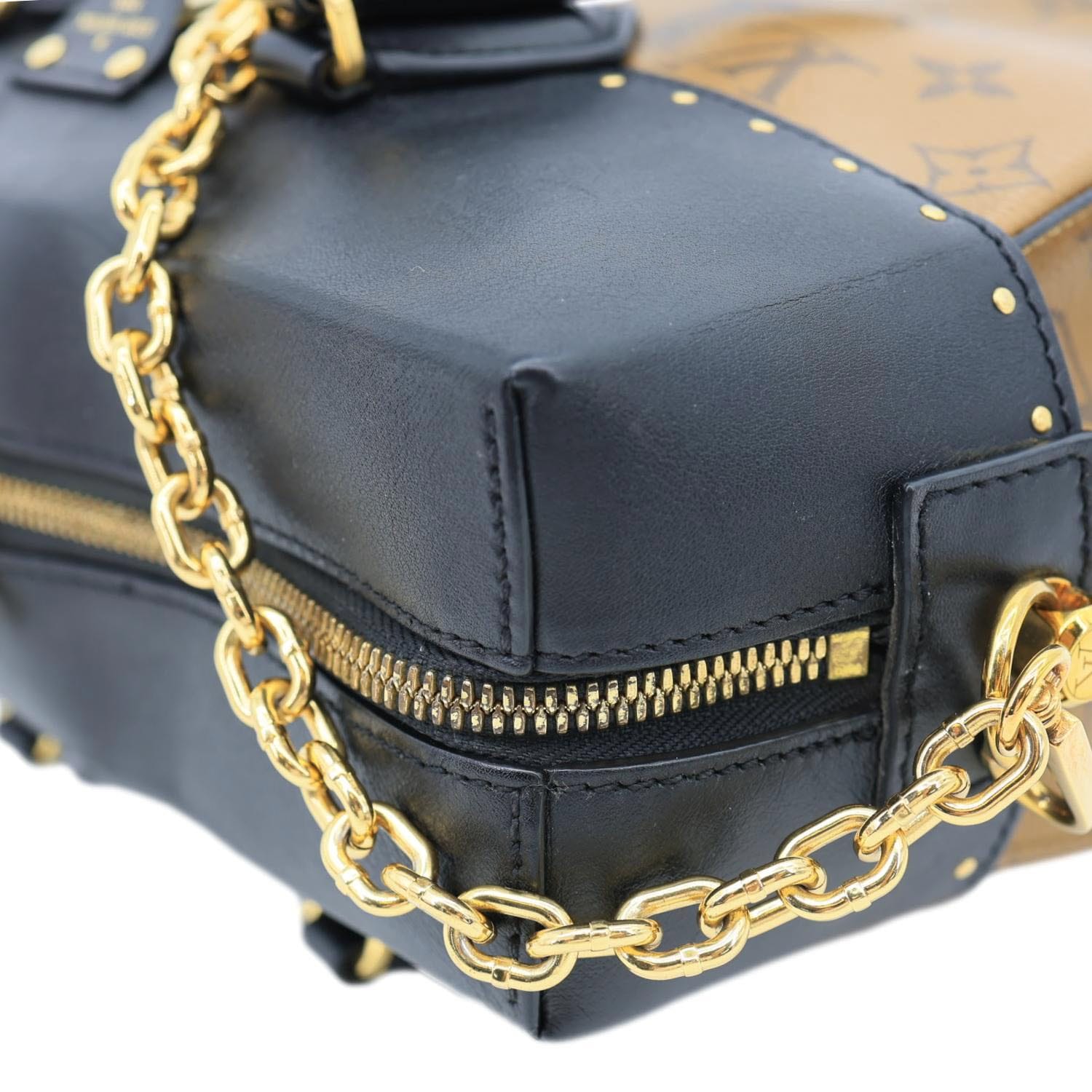 LOUIS VUITTON City Malle MM Reverse Monogram Shoulder Bag Black