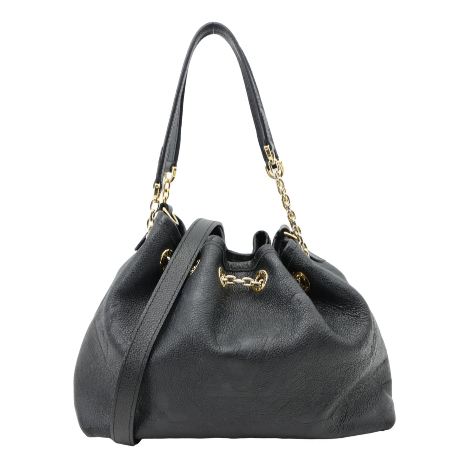 LOUIS VUITTON LV Bundle Monogram Empreinte Leather Shoulder Bag Black