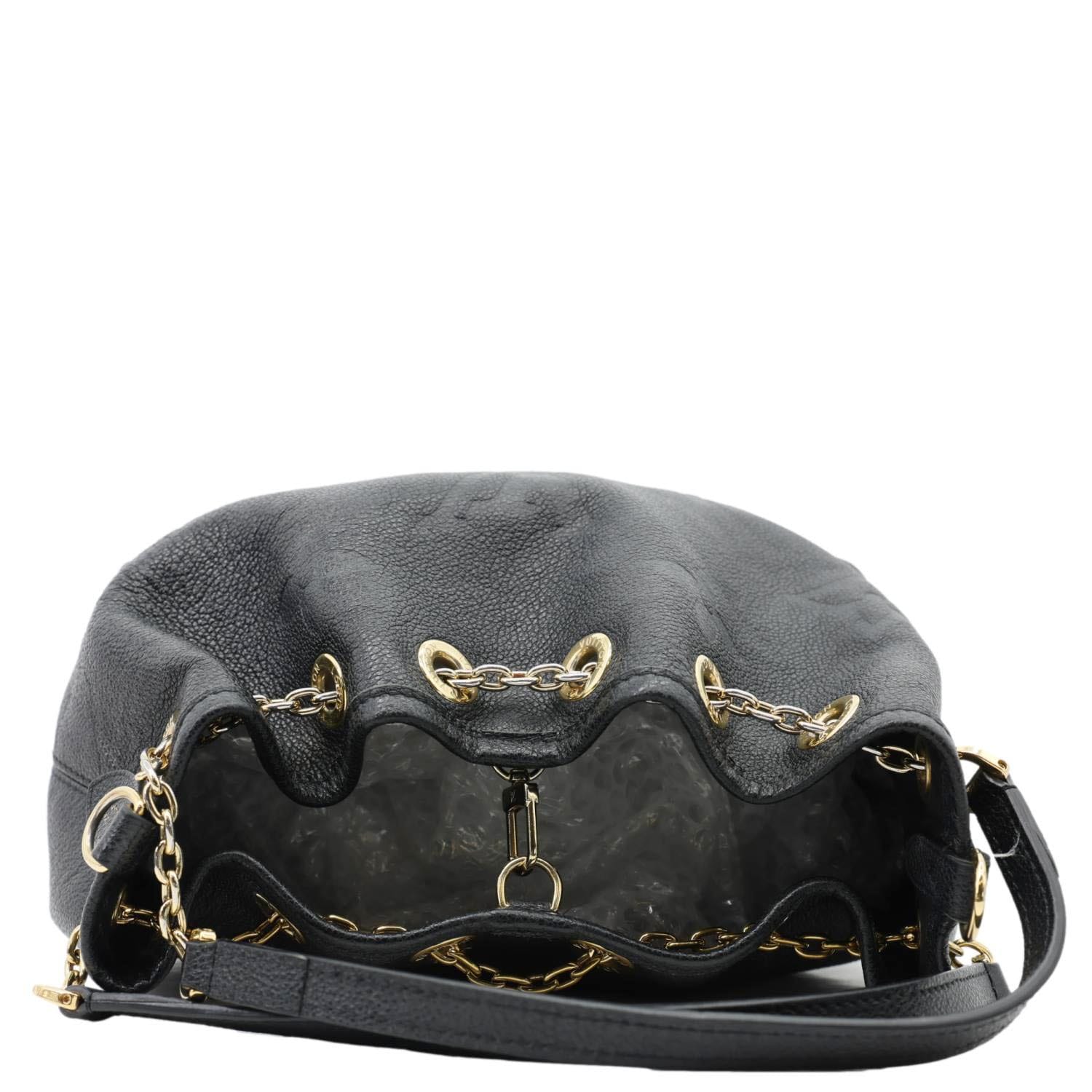 LOUIS VUITTON LV Bundle Monogram Empreinte Leather Shoulder Bag Black