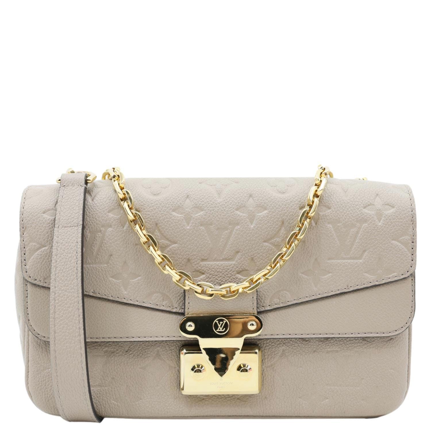 LOUIS VUITTON Marceau Monogram Empreinte Leather Shoulder Bag Beige