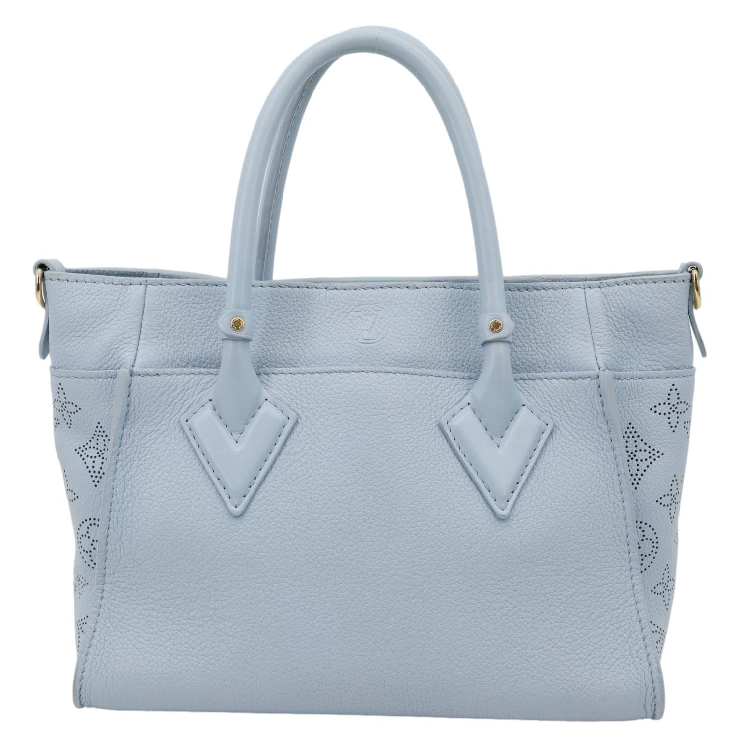 LOUIS VUITTON On My Side PM Monogram Mahina Leather Shoulder Bag Blue