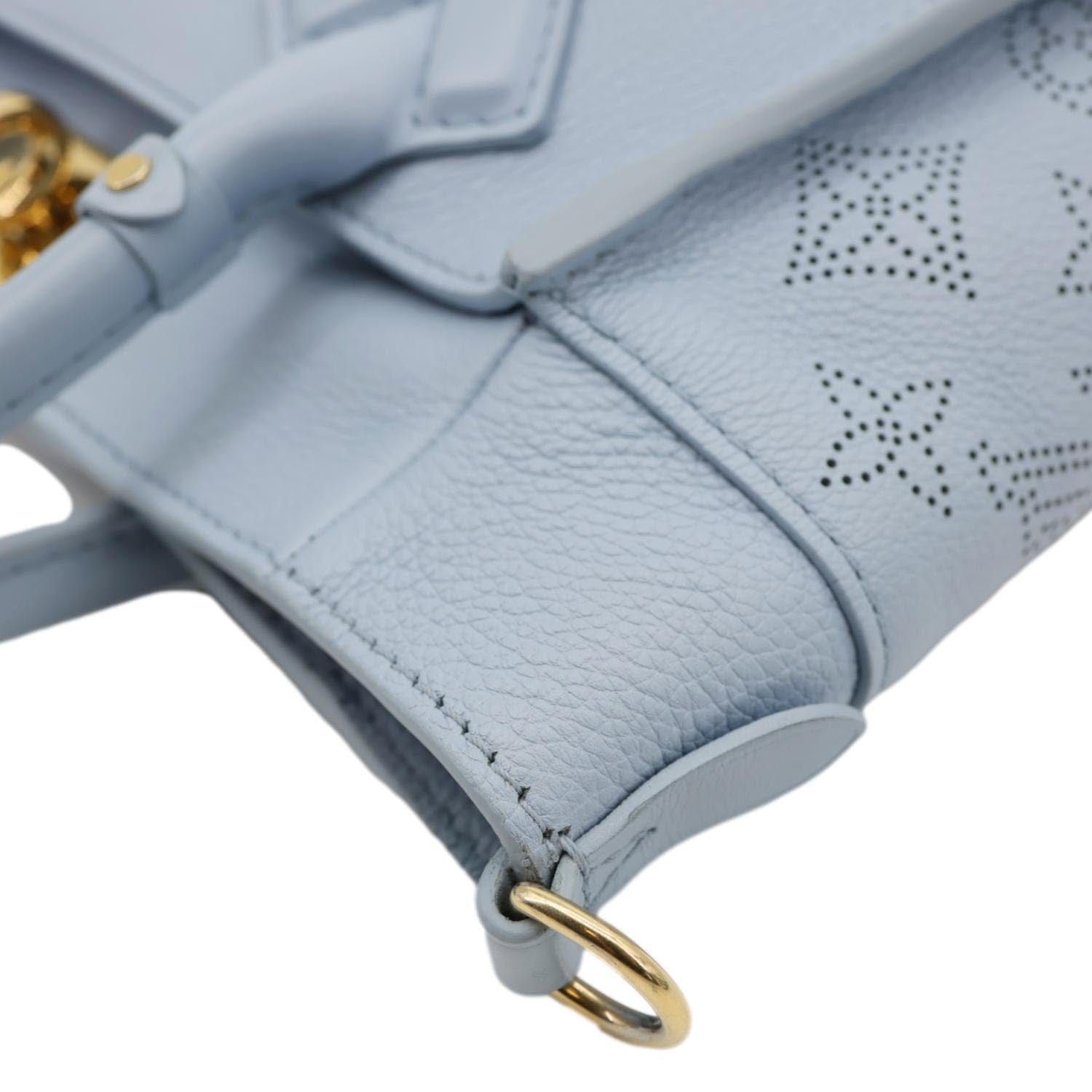 LOUIS VUITTON On My Side PM Monogram Mahina Leather Shoulder Bag Blue